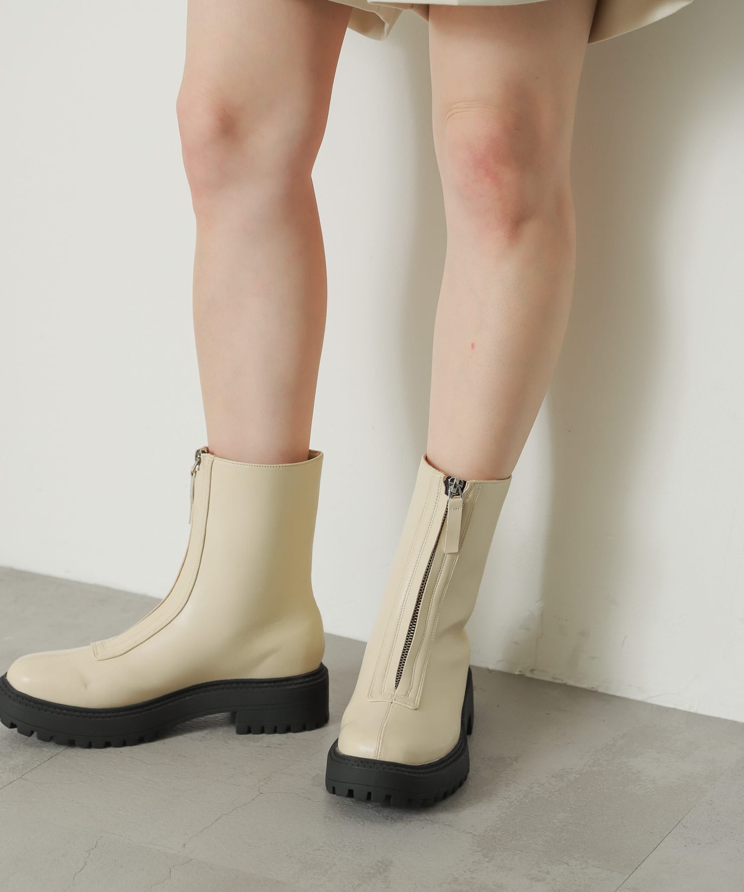 センタージップブーツ IVORY S
