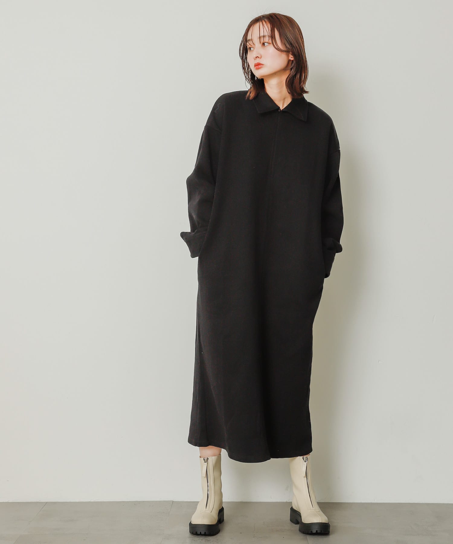 センタージップブーツ IVORY M