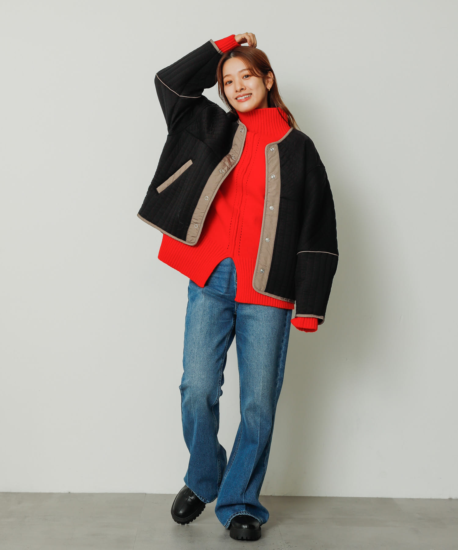 センタージップブーツ BLACK S