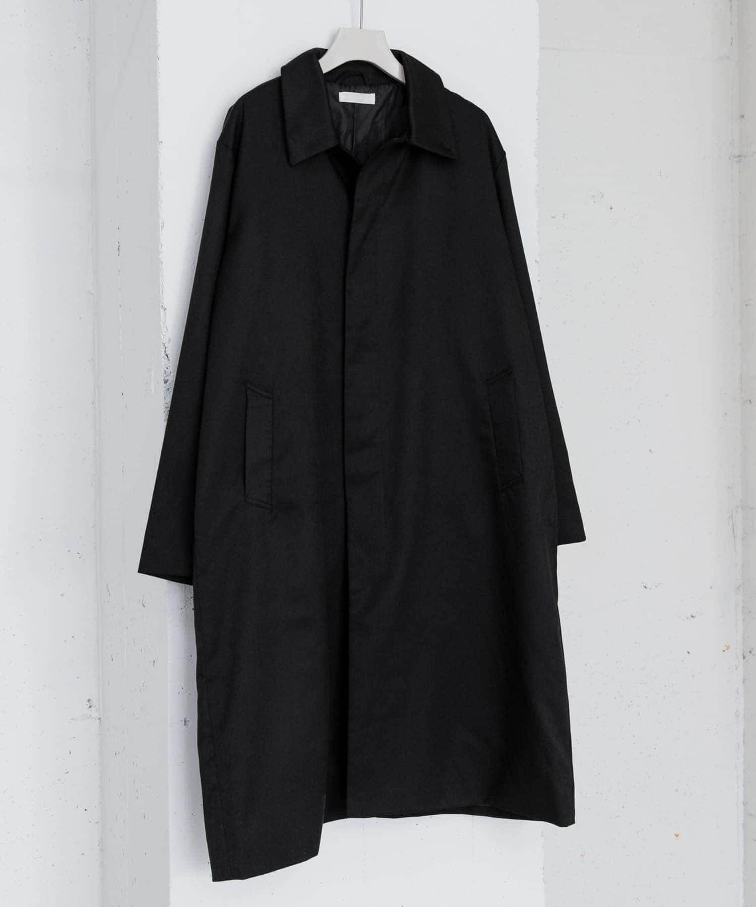 『ユニセックス』ステンカラーコート BLACK L