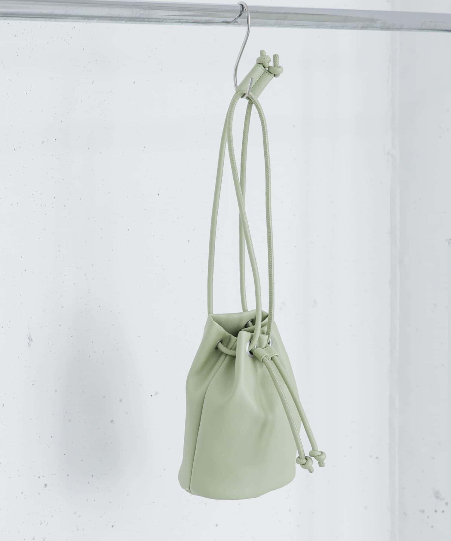 フェイクレザー2WAYキンチャクバッグ MINT one