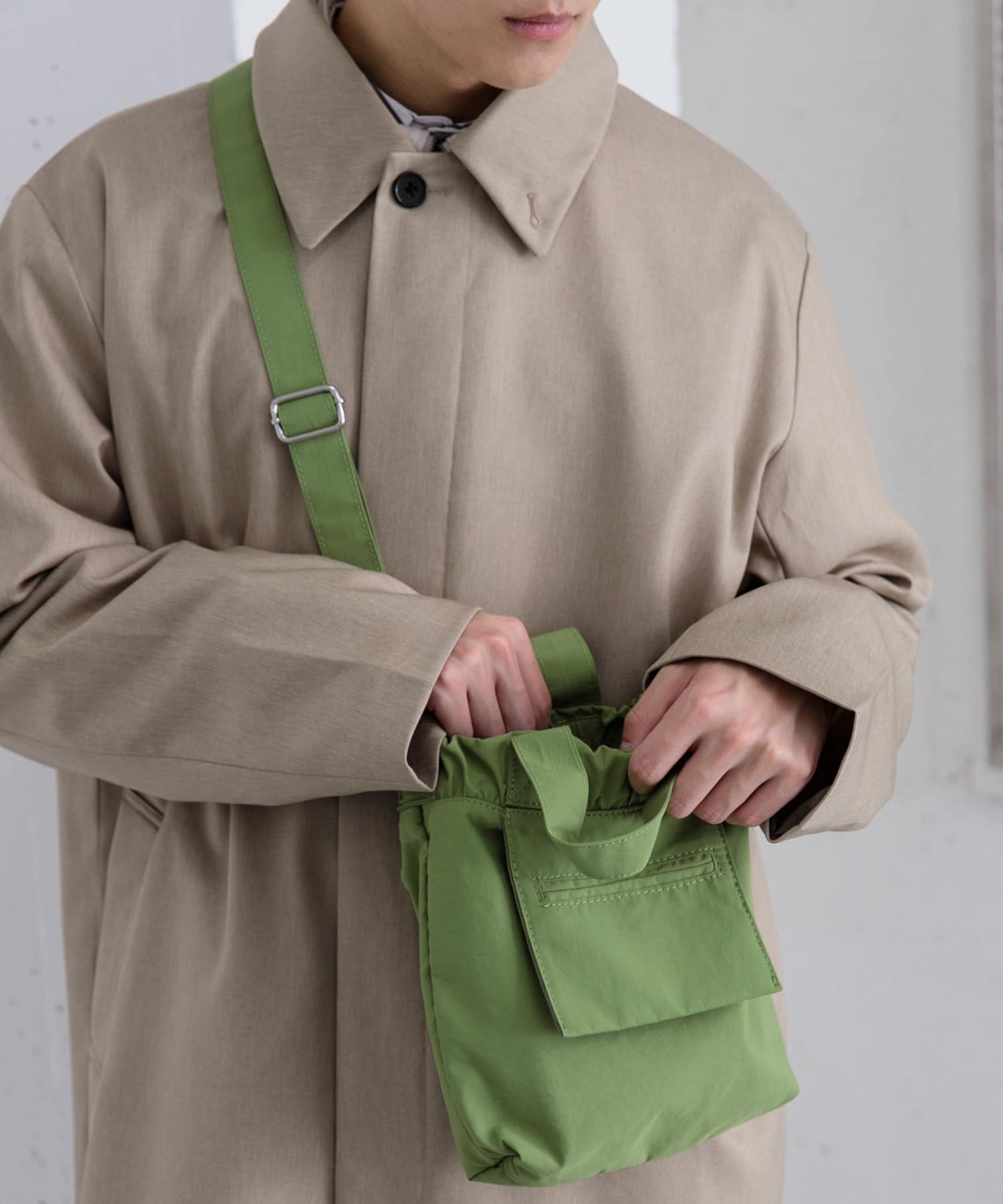 ナイロンミニショルダーバッグ GREEN one