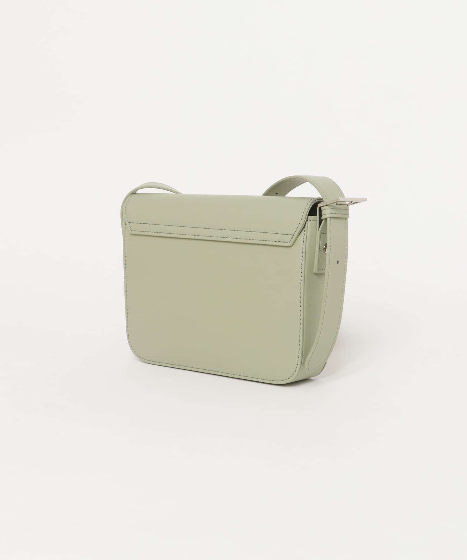 フェイクレザースクエアフラップショルダー MINT one