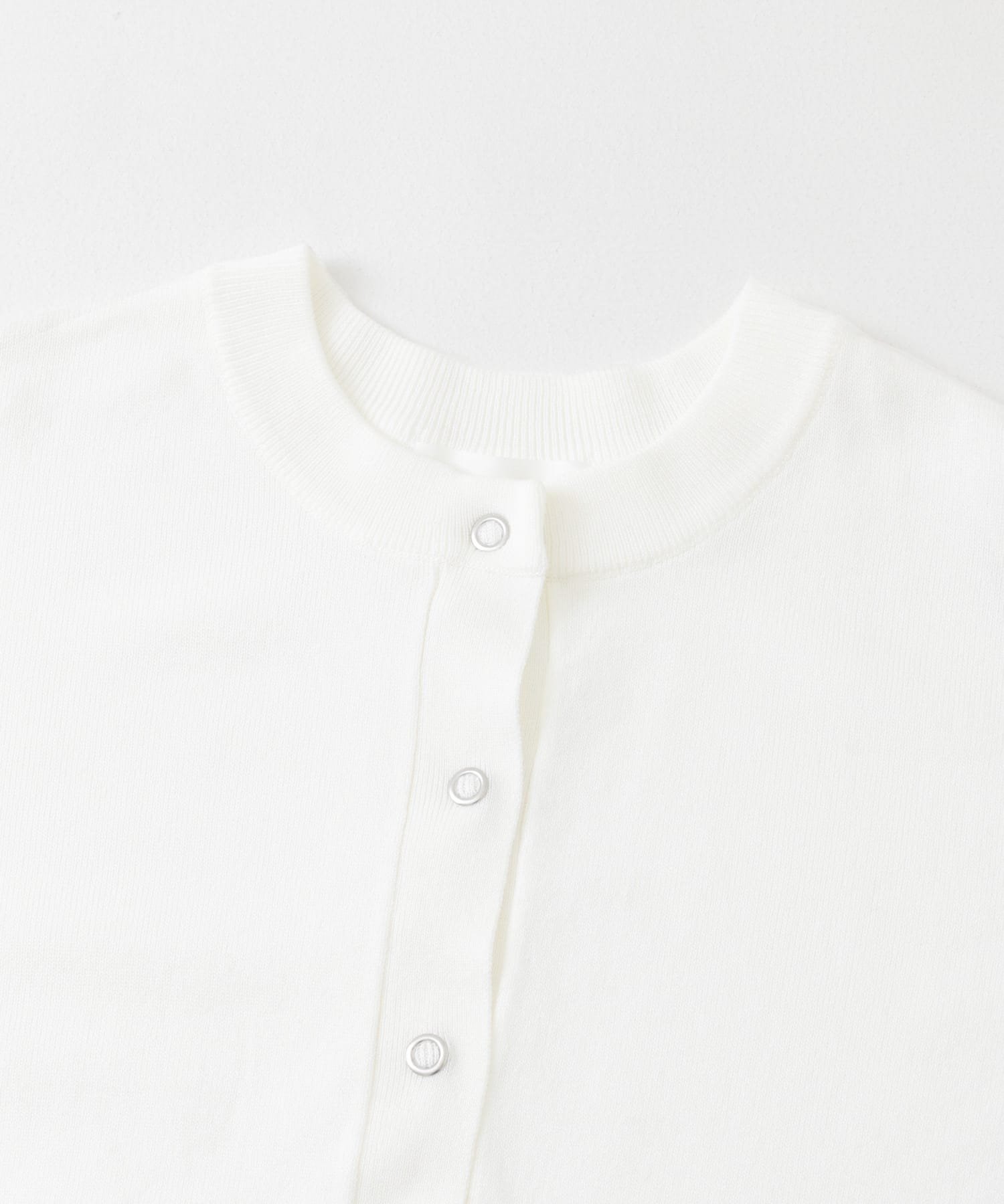 リングドットクルーネックカーディガン OFF WHITE one