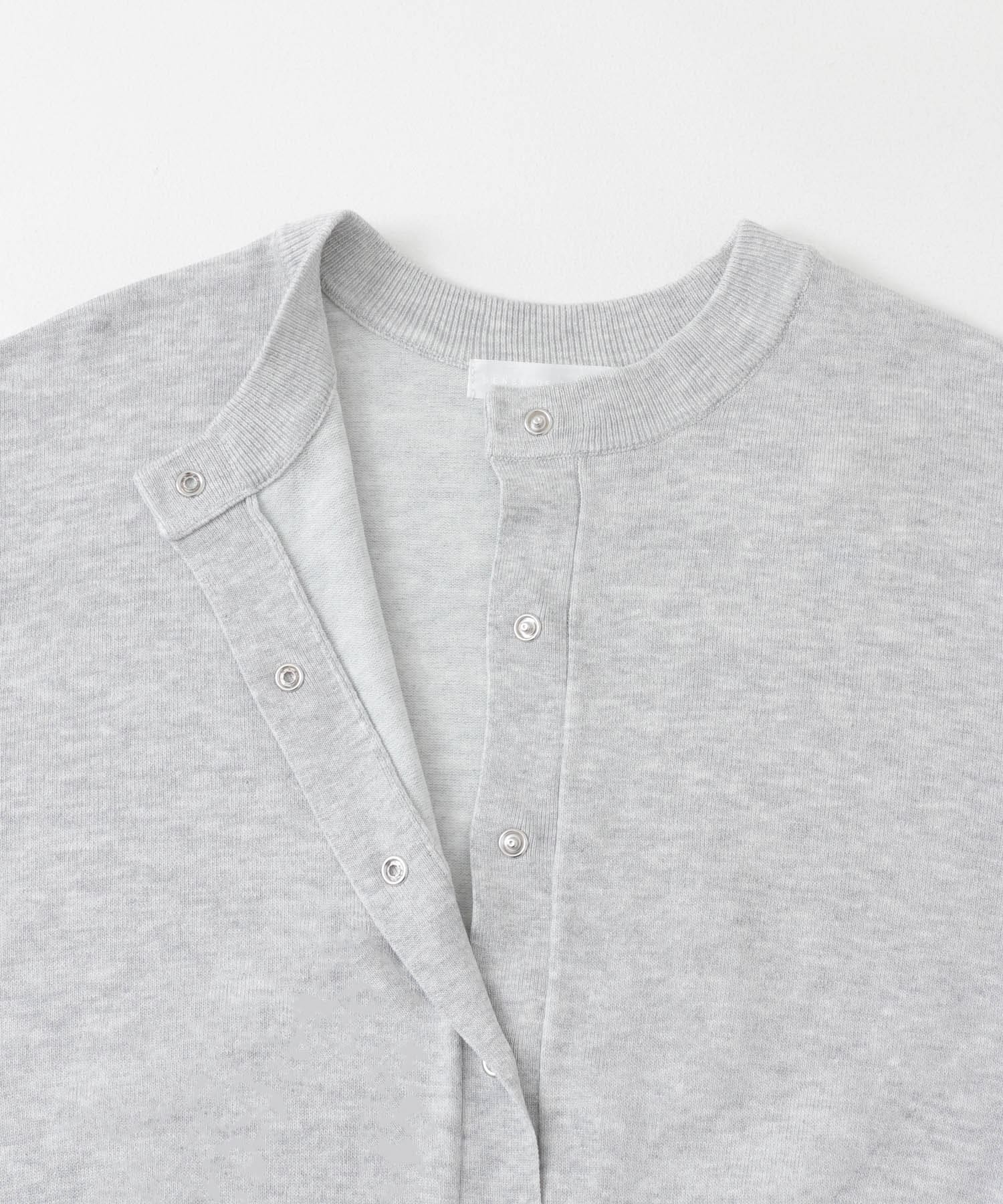 リングドットクルーネックカーディガン L.GRAY one