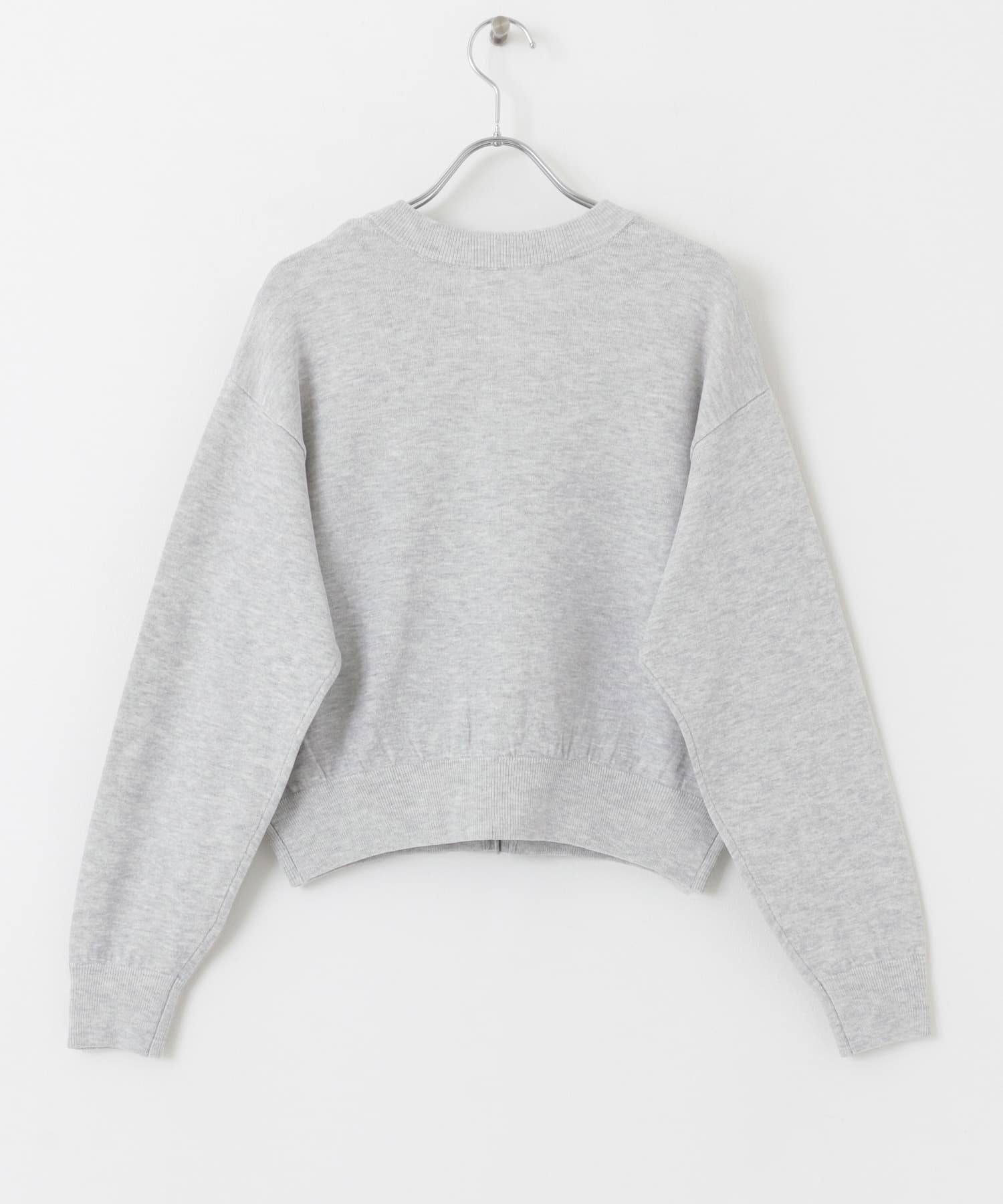 リングドットクルーネックカーディガン L.GRAY one