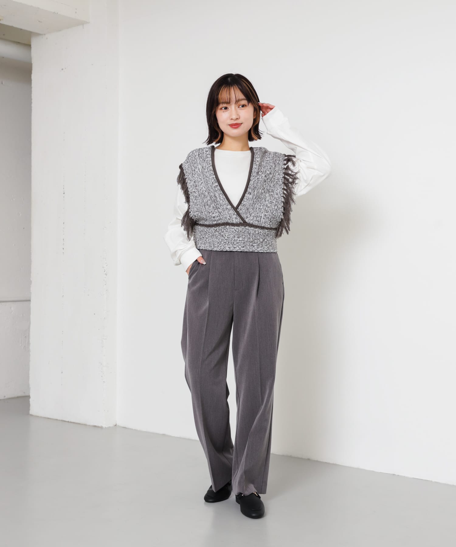 身長：158cm サイズ：one