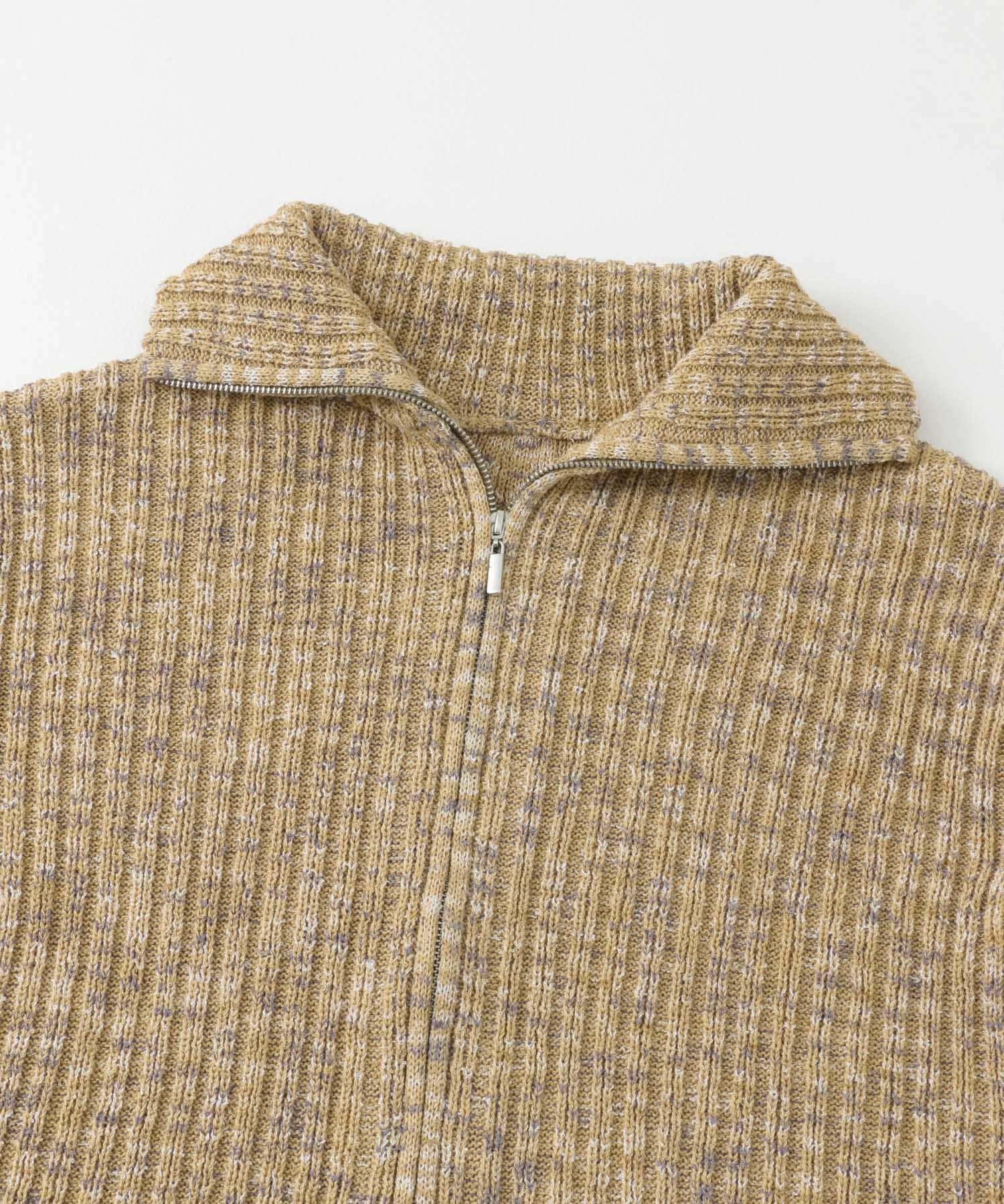 ダブルジップセーター BEIGE one