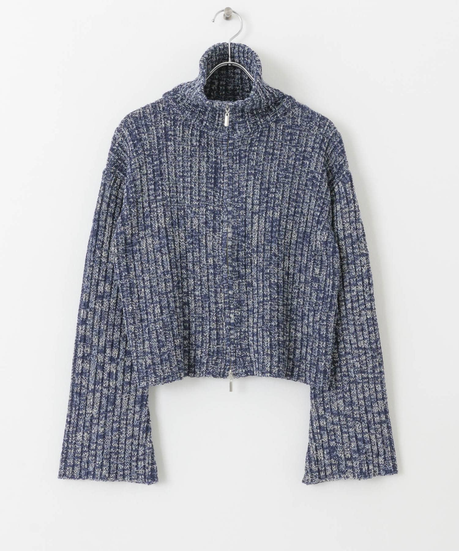 ダブルジップセーター BLUE one