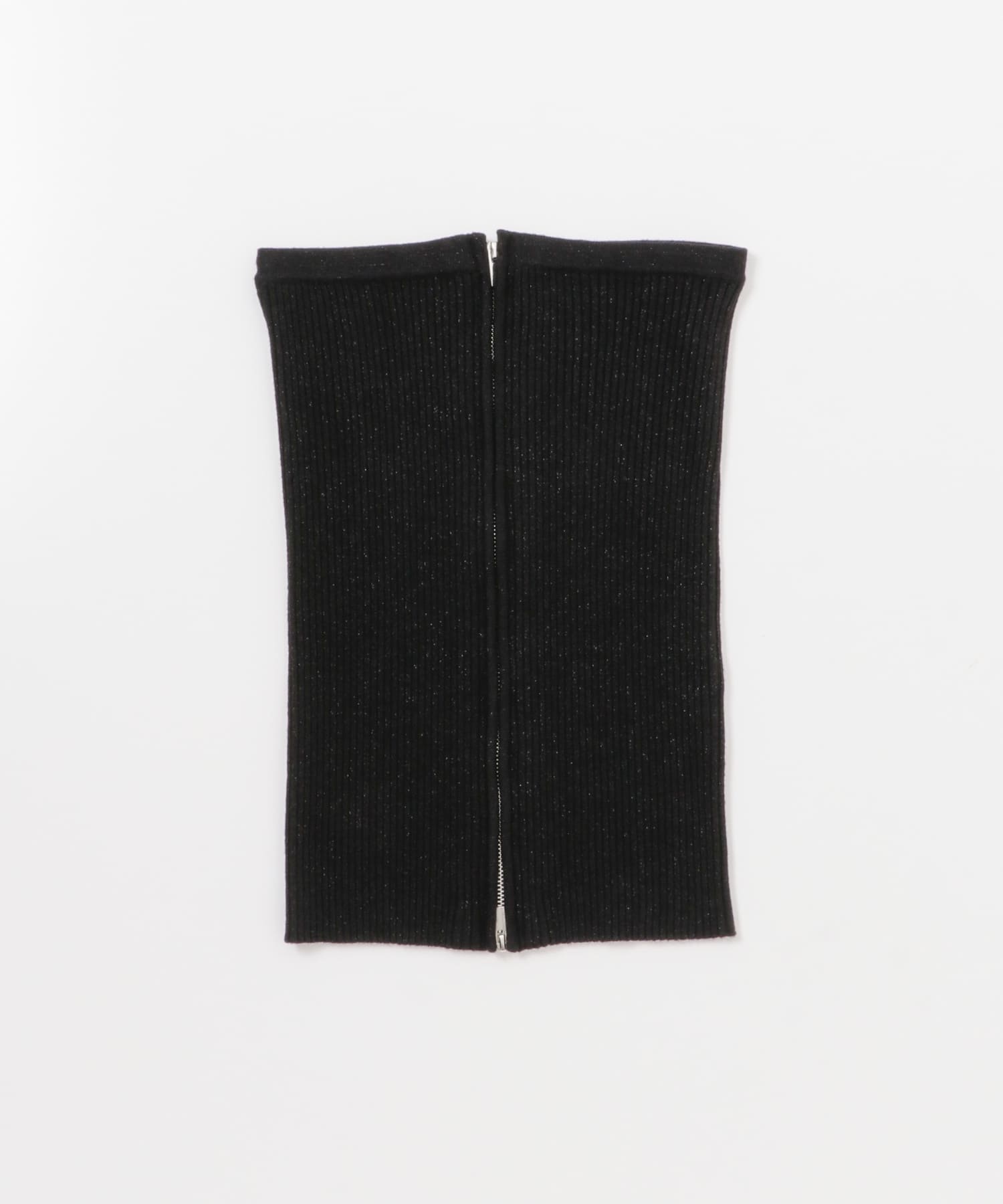 ラメジップニットビスチェ BLACK one