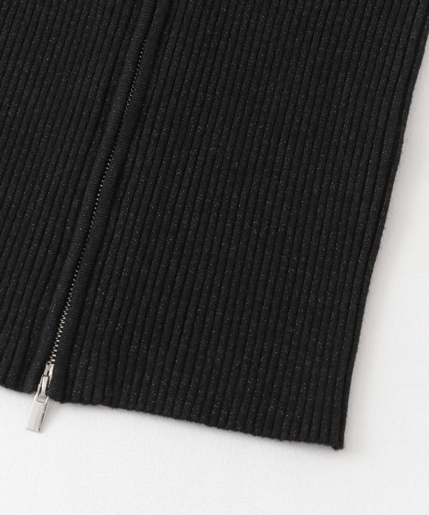 ラメジップニットビスチェ BLACK one