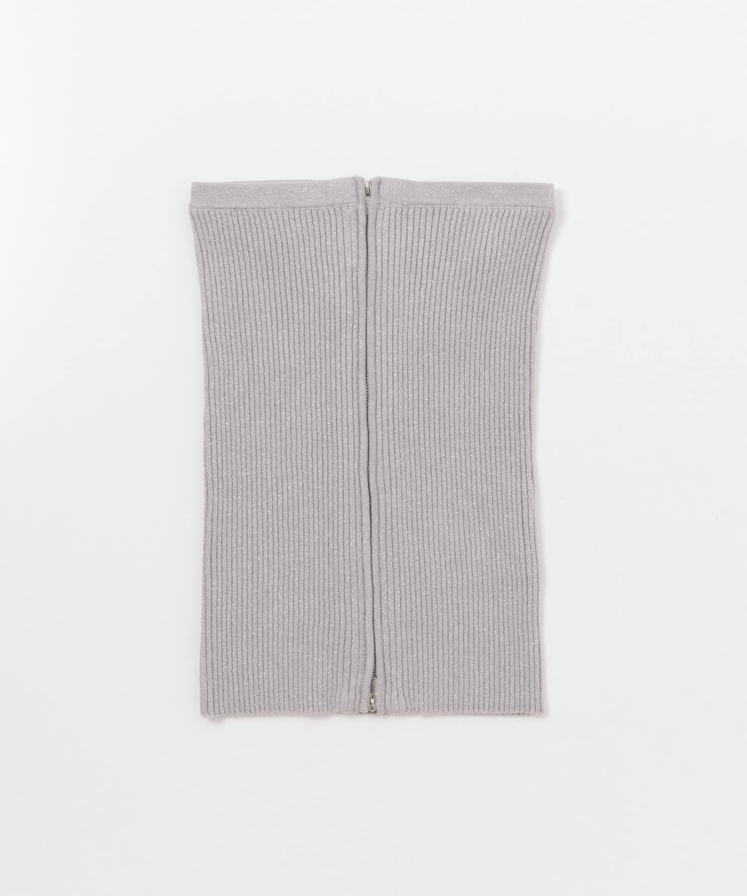 ラメジップニットビスチェ GRAY one