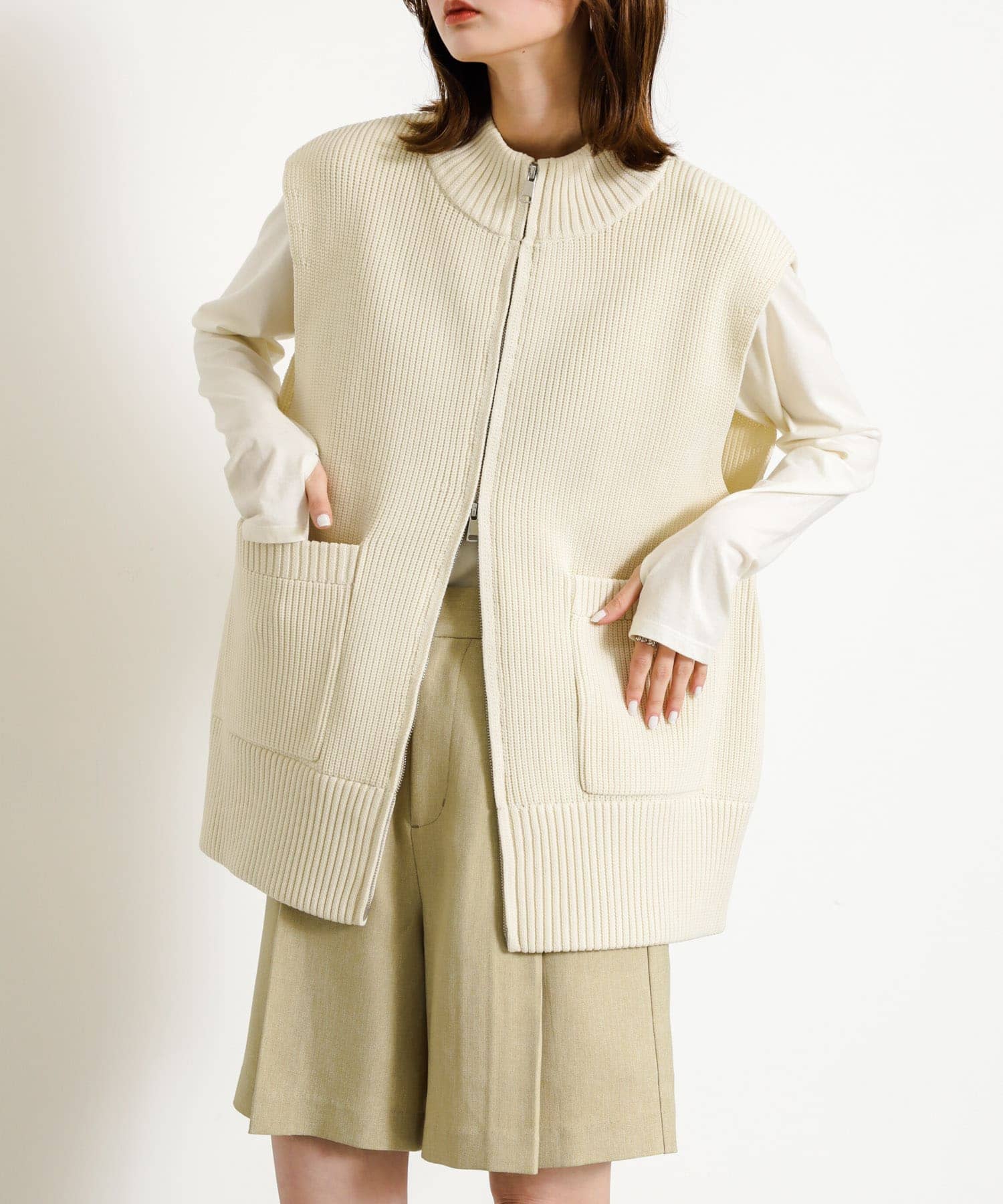 ジップニットベスト(one CHARCOAL): トップス｜URBAN RESEARCH公式