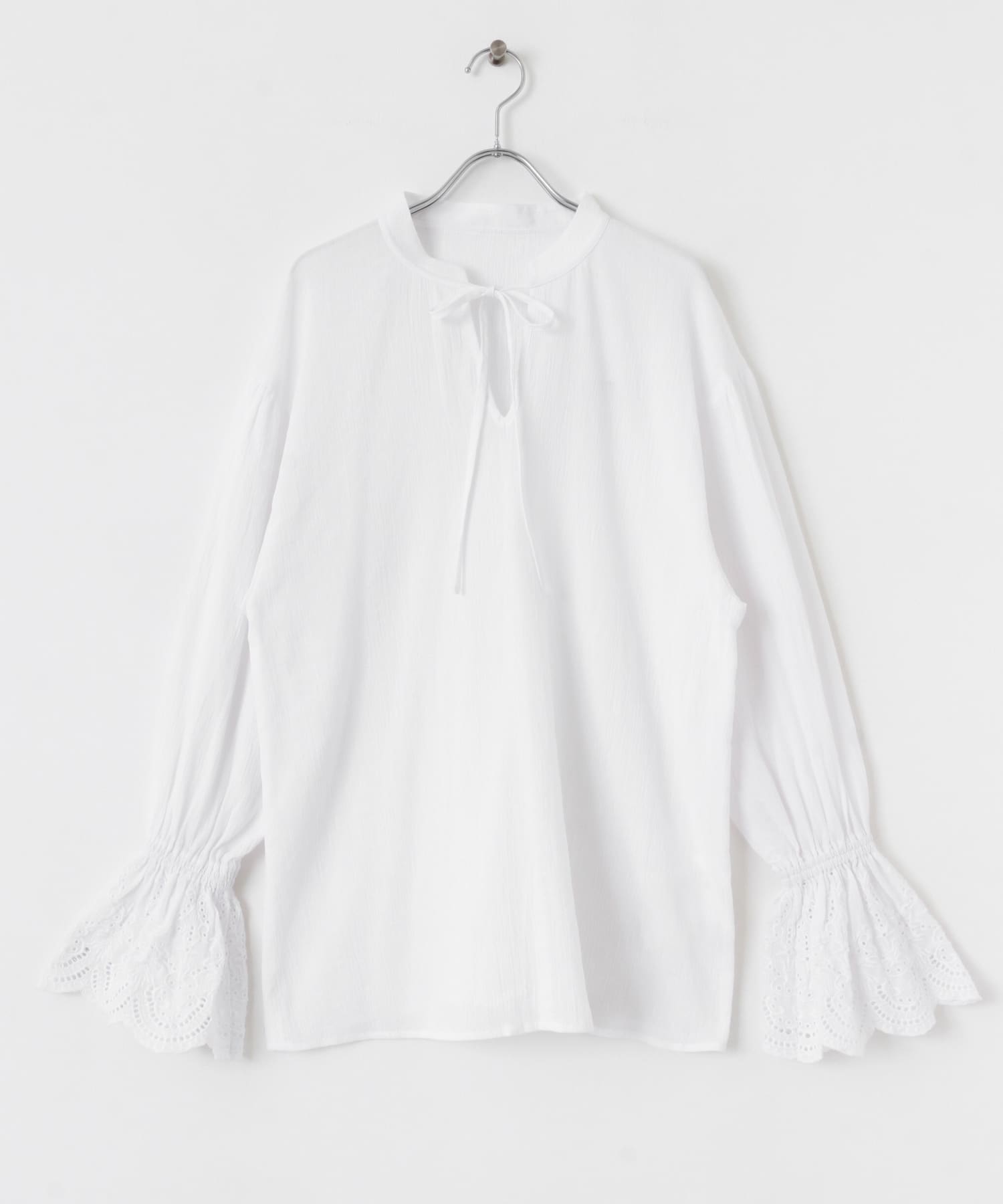 スカラップレースヨウリュウブラウス OFF WHITE one