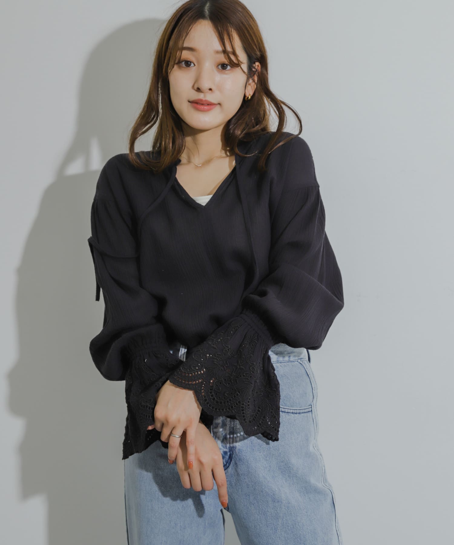 身長：155cm サイズ：one