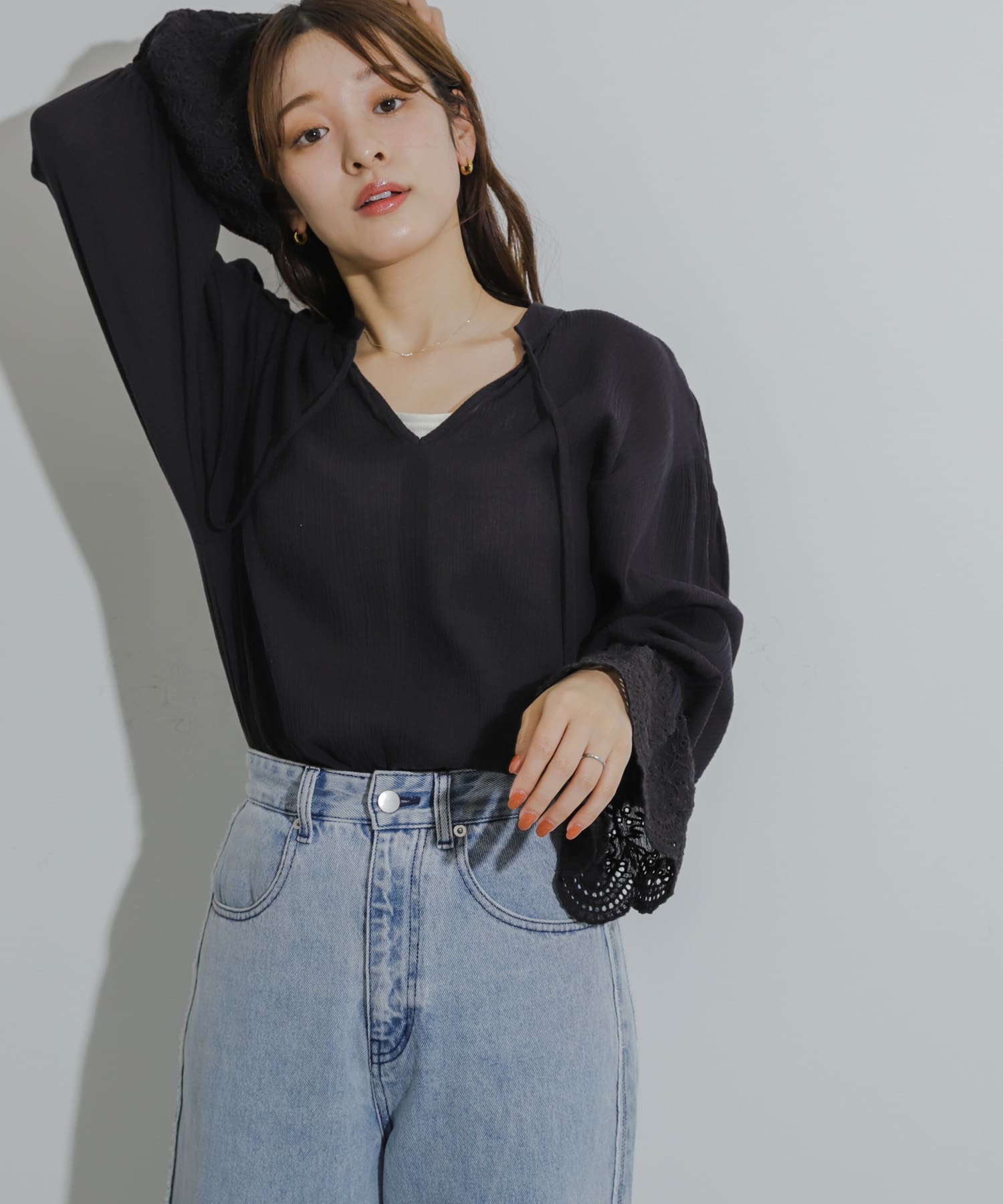 身長：155cm サイズ：one
