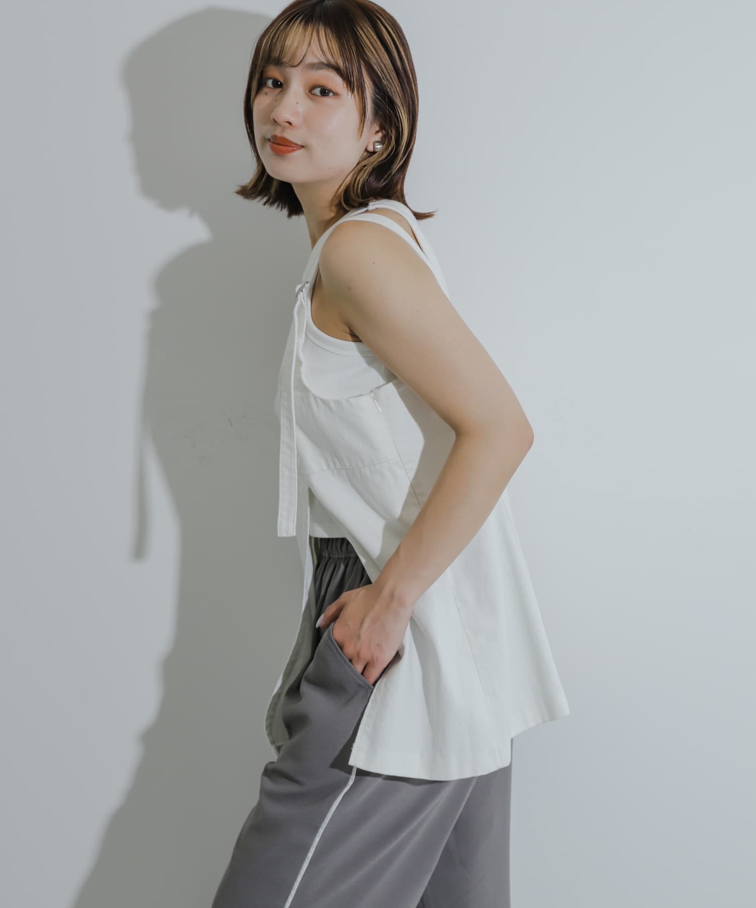 身長：158cm サイズ：one