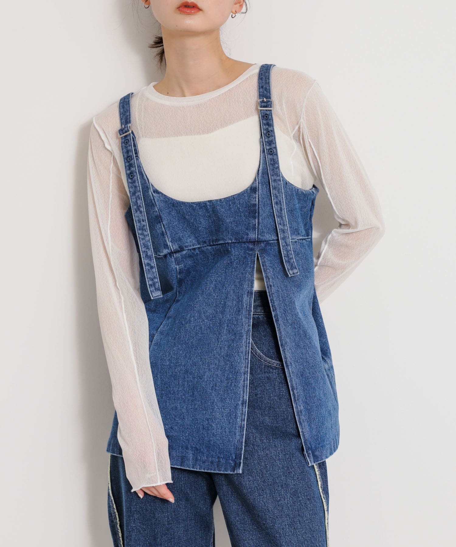 デニムキャミソール デニムキャミソールトップ(one ONE WASH): トップス｜URBAN RESEARCH