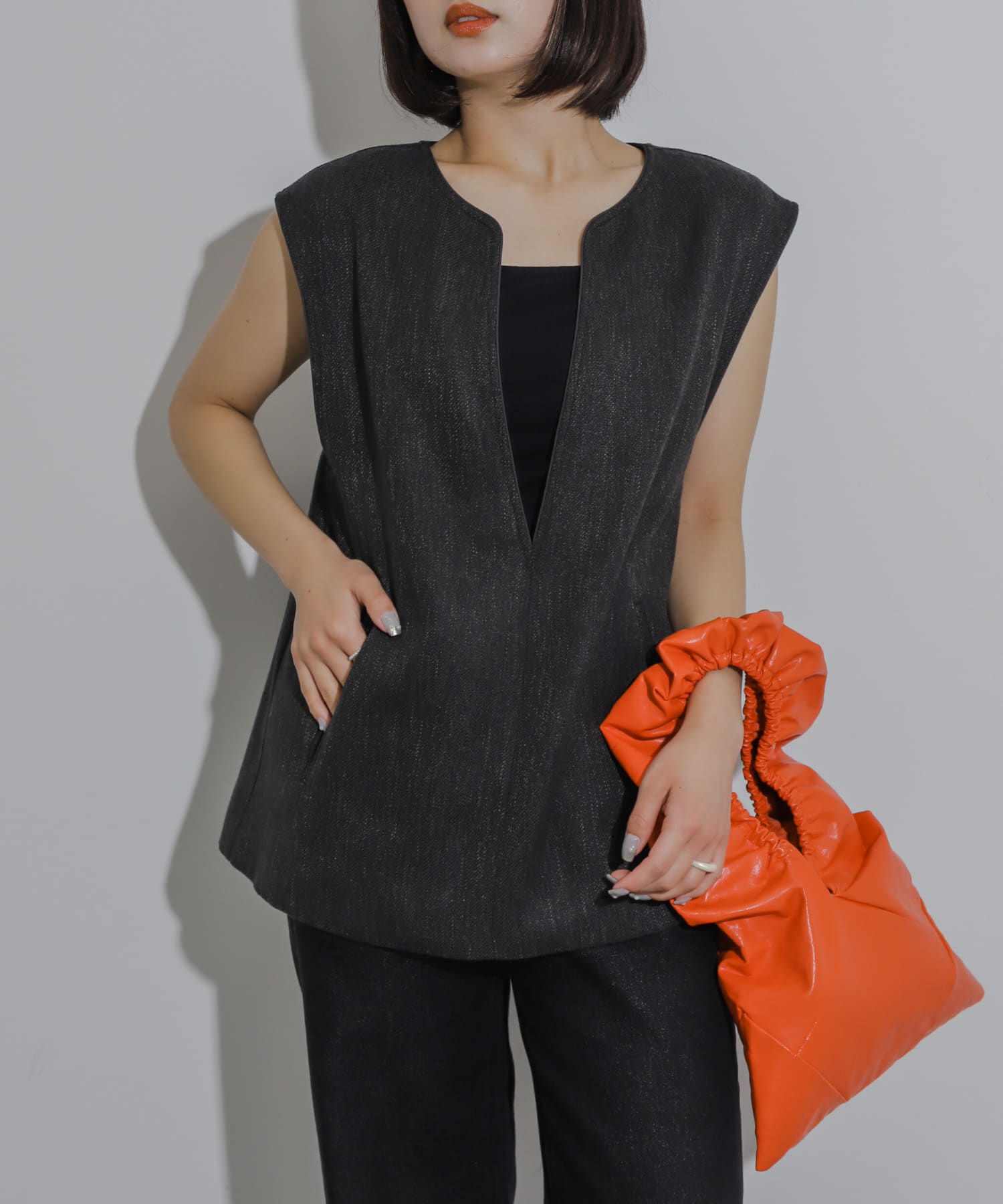 身長：158cm サイズ：one