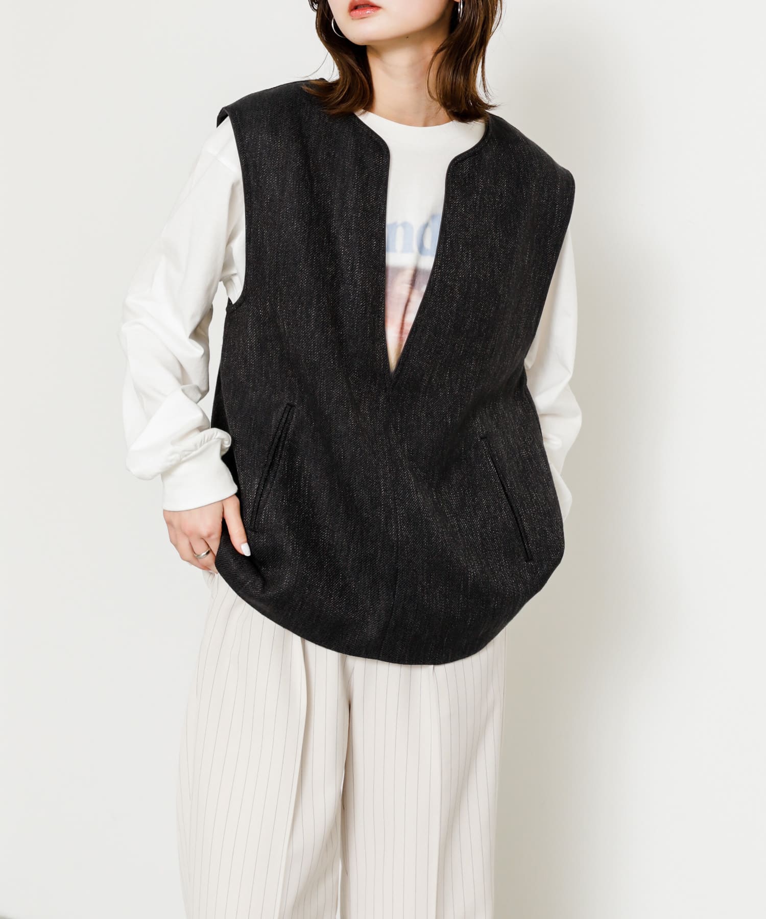 身長：169cm サイズ：one