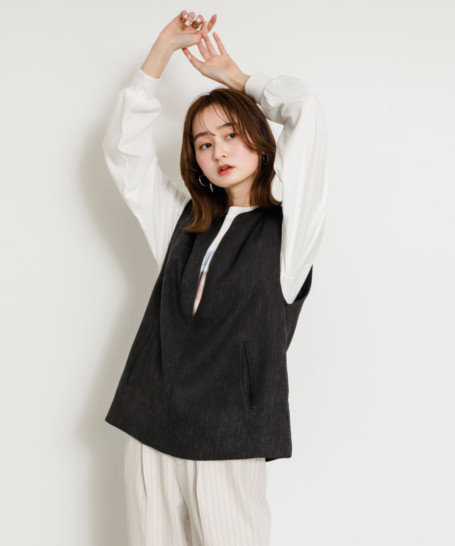 身長：169cm サイズ：one