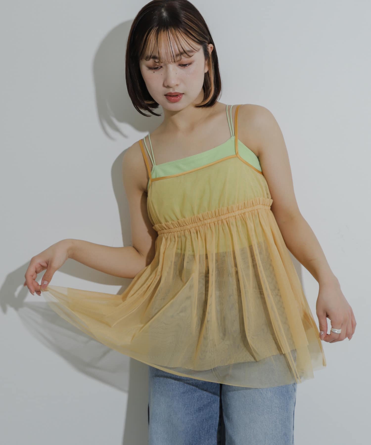 身長：158cm サイズ：one