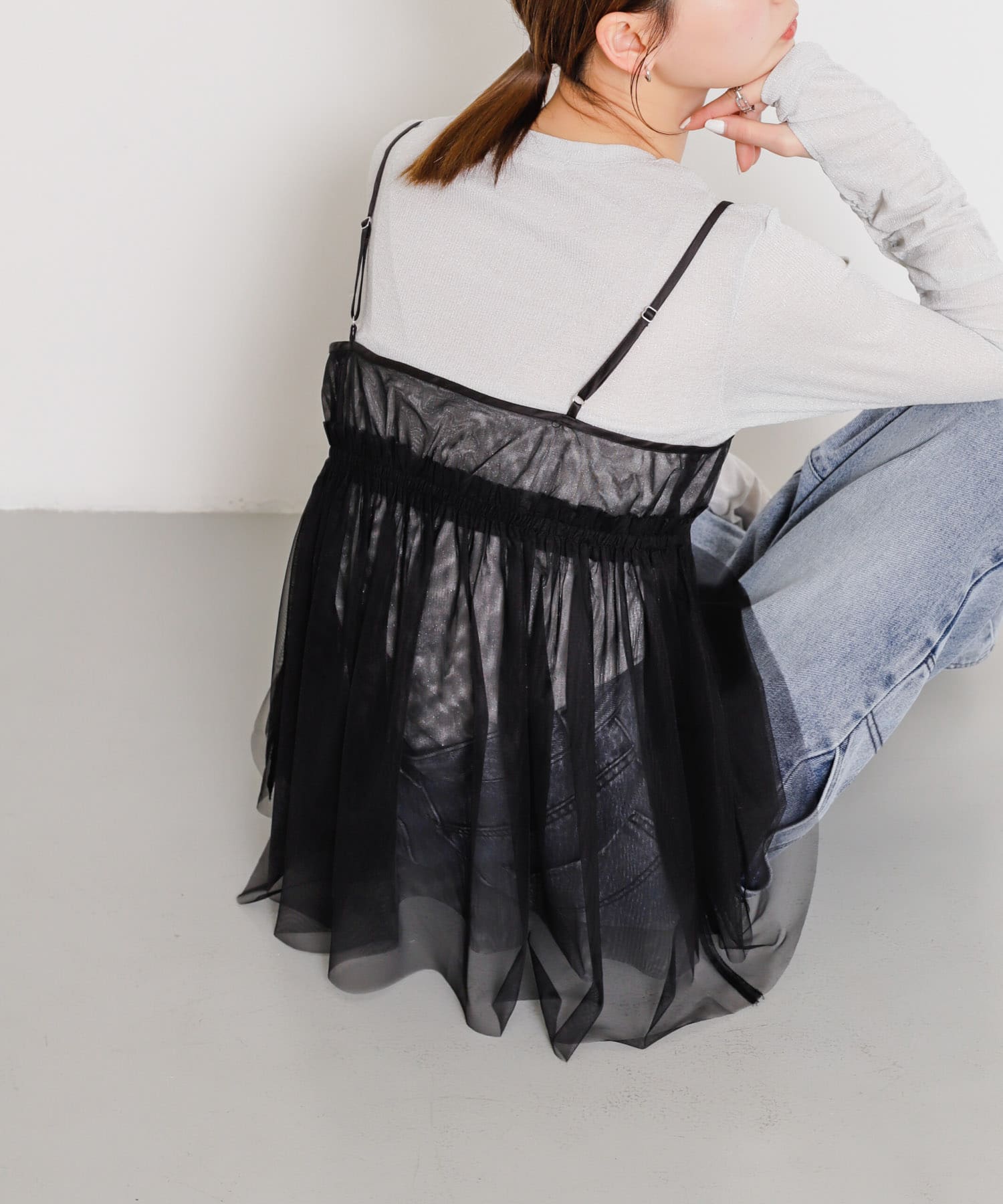 身長：169cm サイズ：one