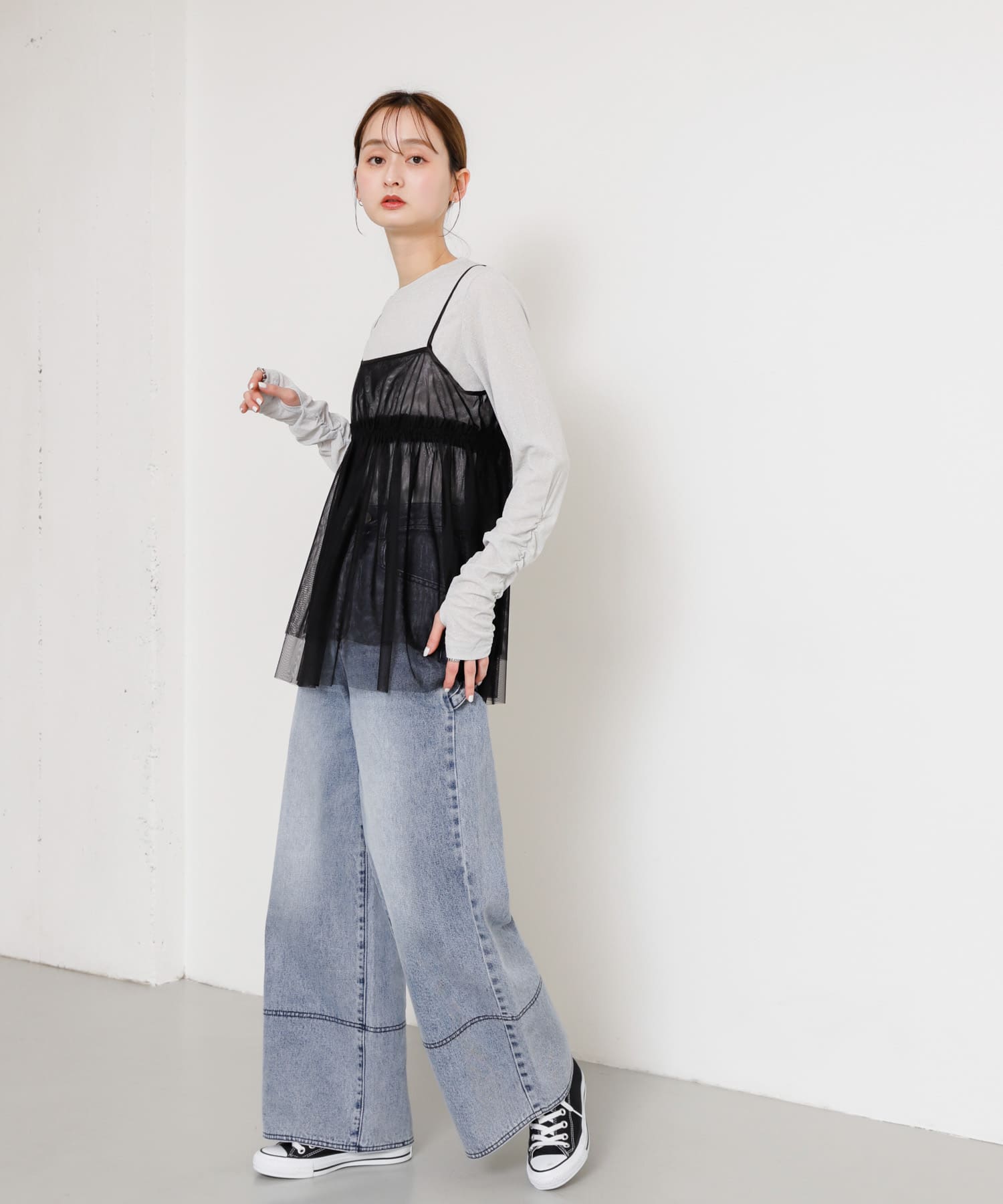 身長：169cm サイズ：one