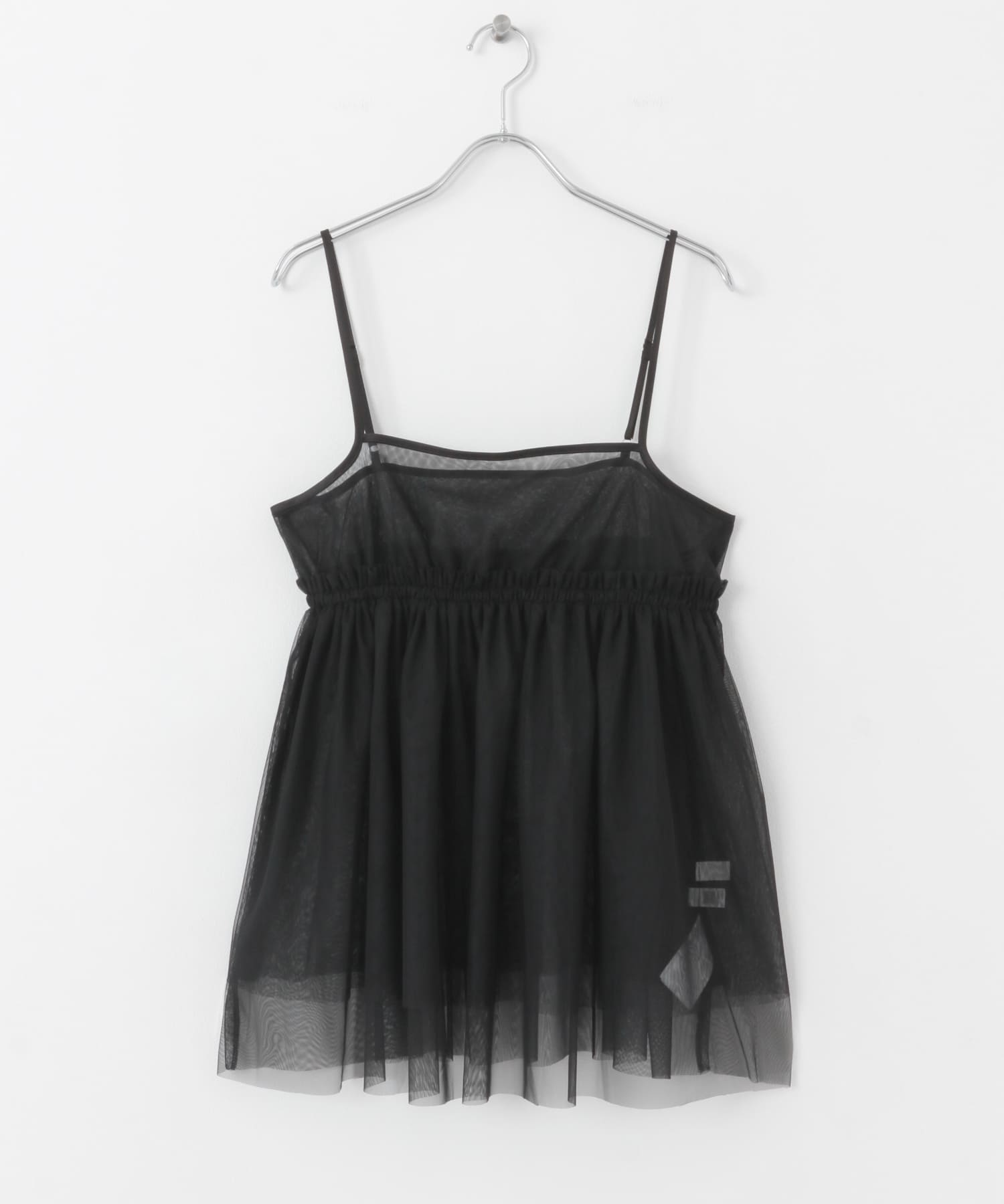 チュールキャミソールトップ BLACK one