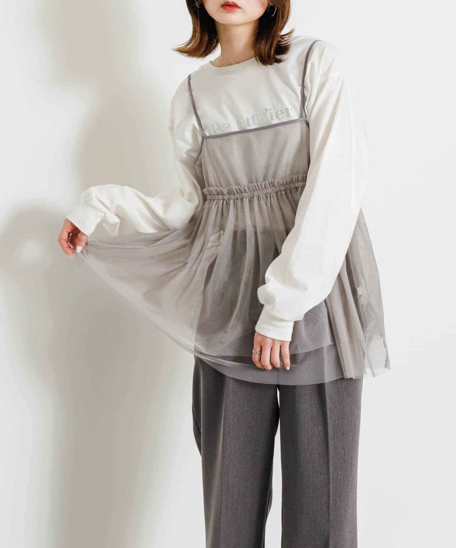 身長：169cm サイズ：one