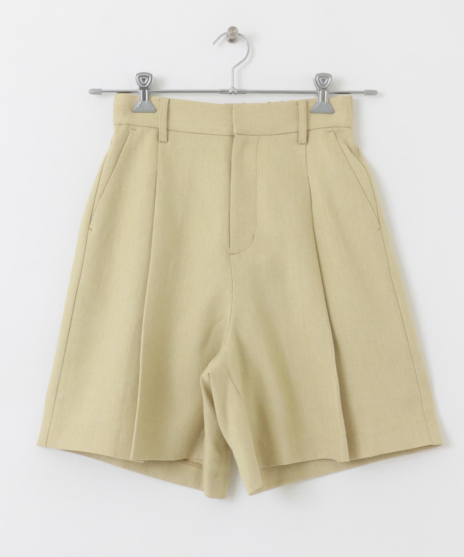 タックバミューダパンツ BEIGE S