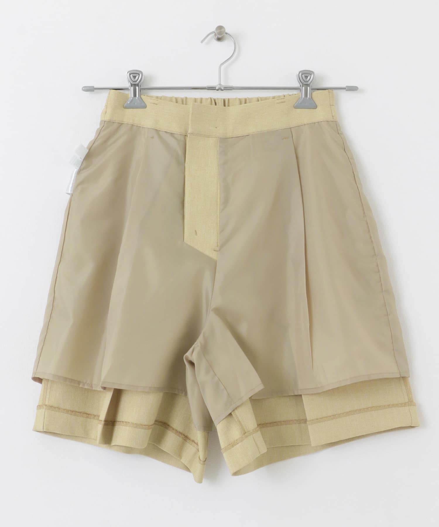 タックバミューダパンツ BEIGE S