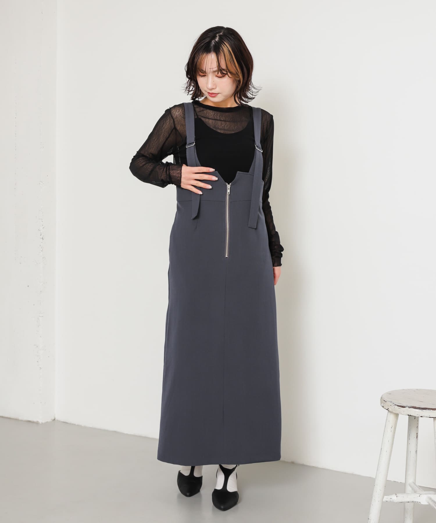 身長：158cm サイズ：one