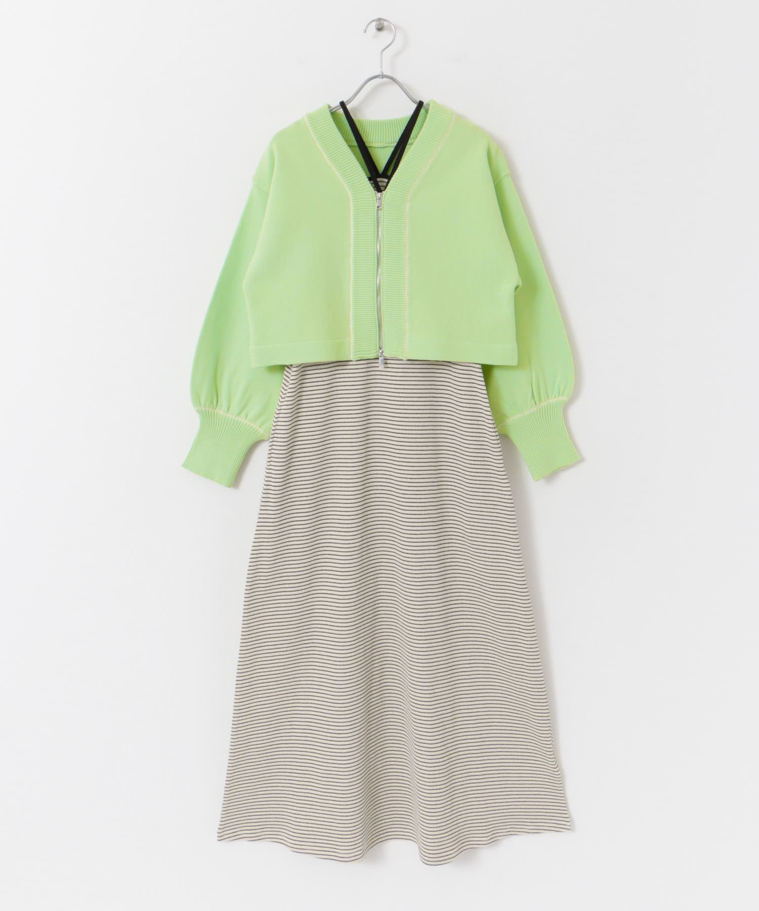アンサンブルホルターキャミワンピース GRN×IVO one
