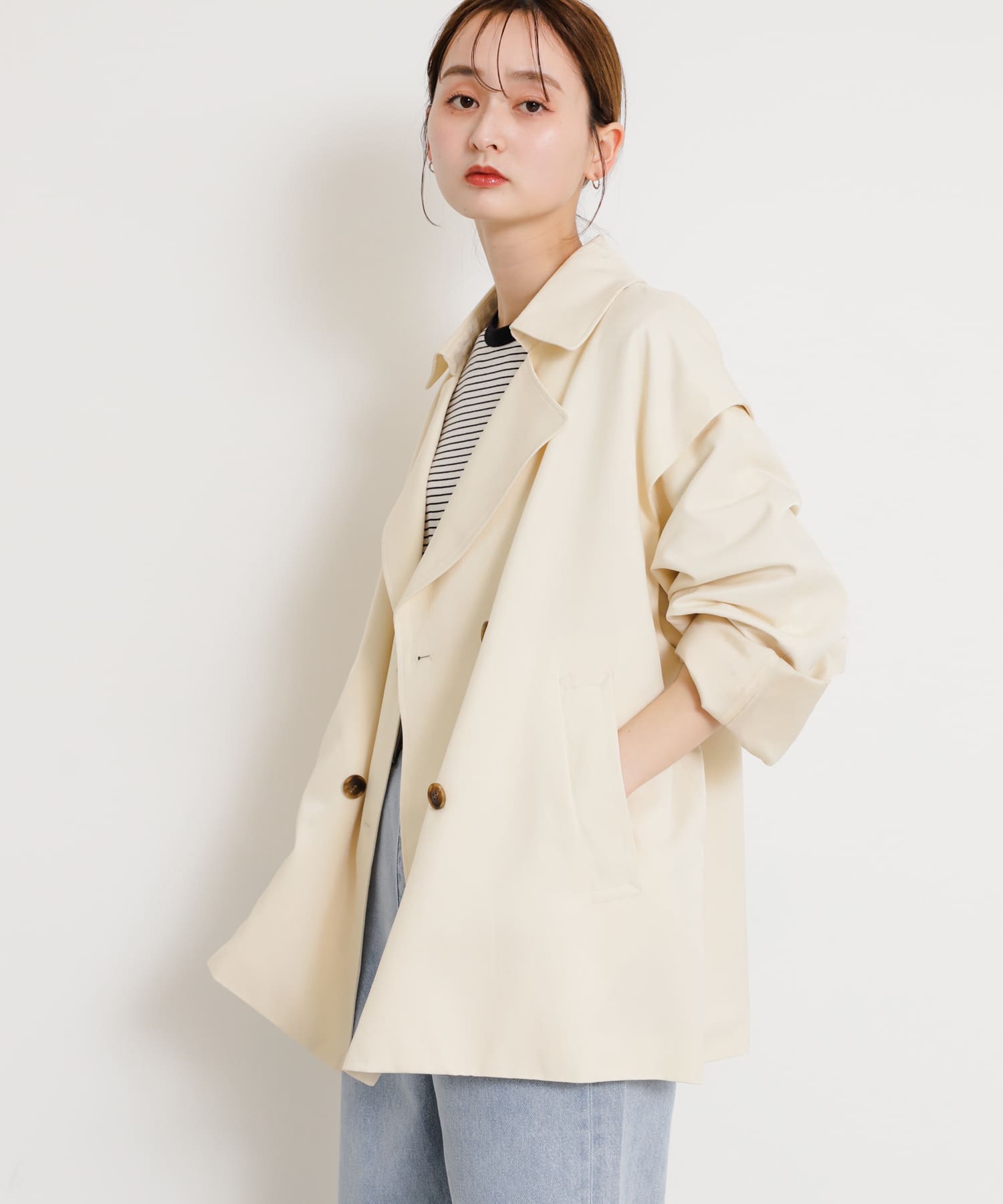 2WAYショートトレンチコート(one IVORY): アウター｜URBAN RESEARCH