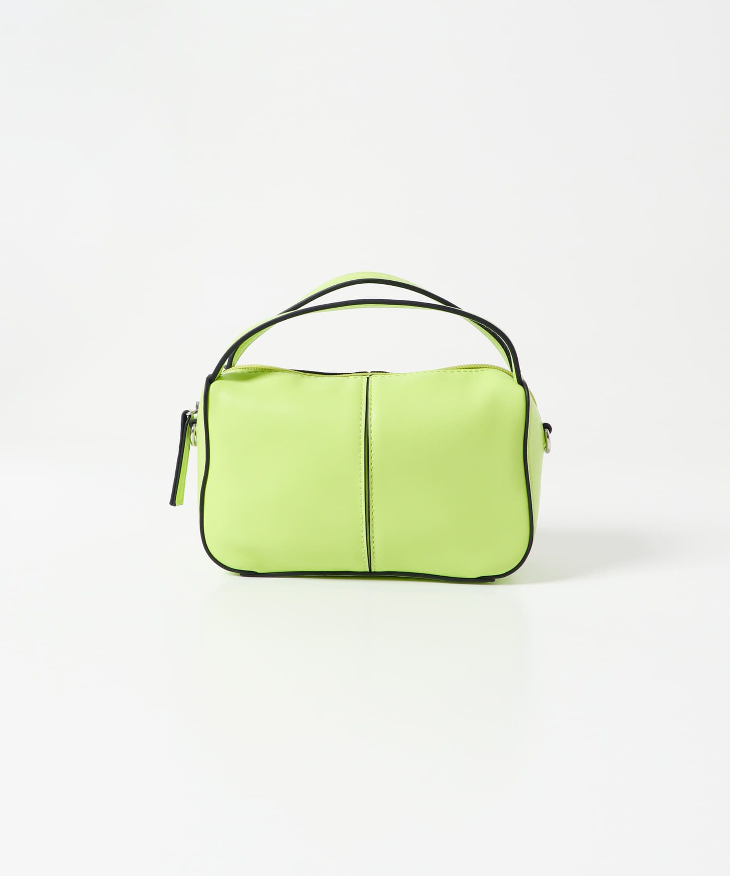 2WAYセンターシームプチショルダーバッグ LIME one