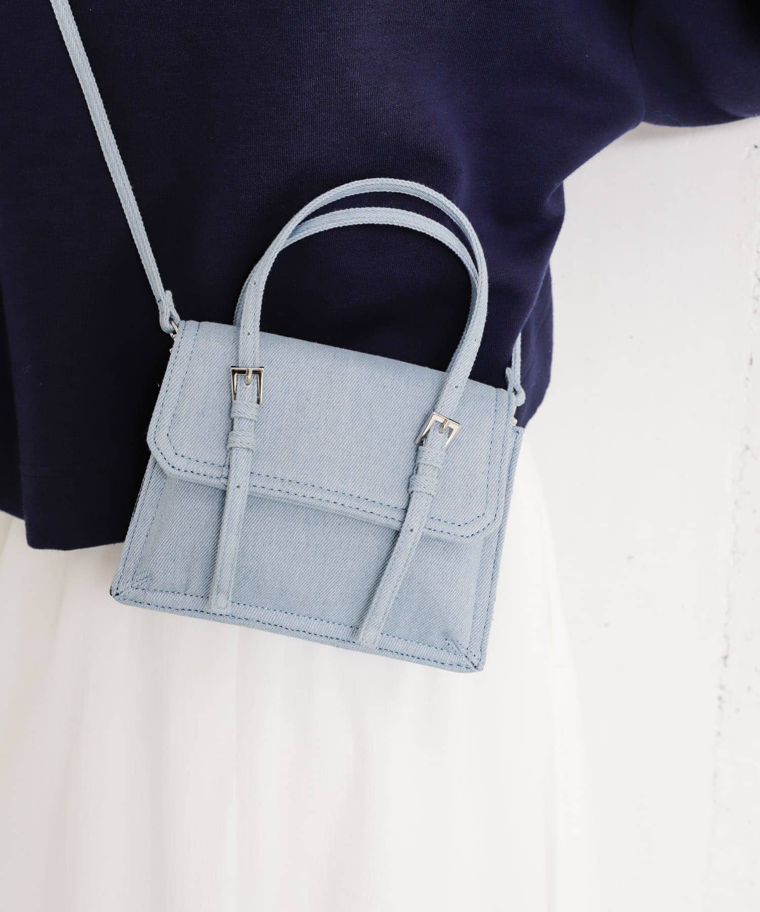 デニムショルダーバッグ L.INDIGO one
