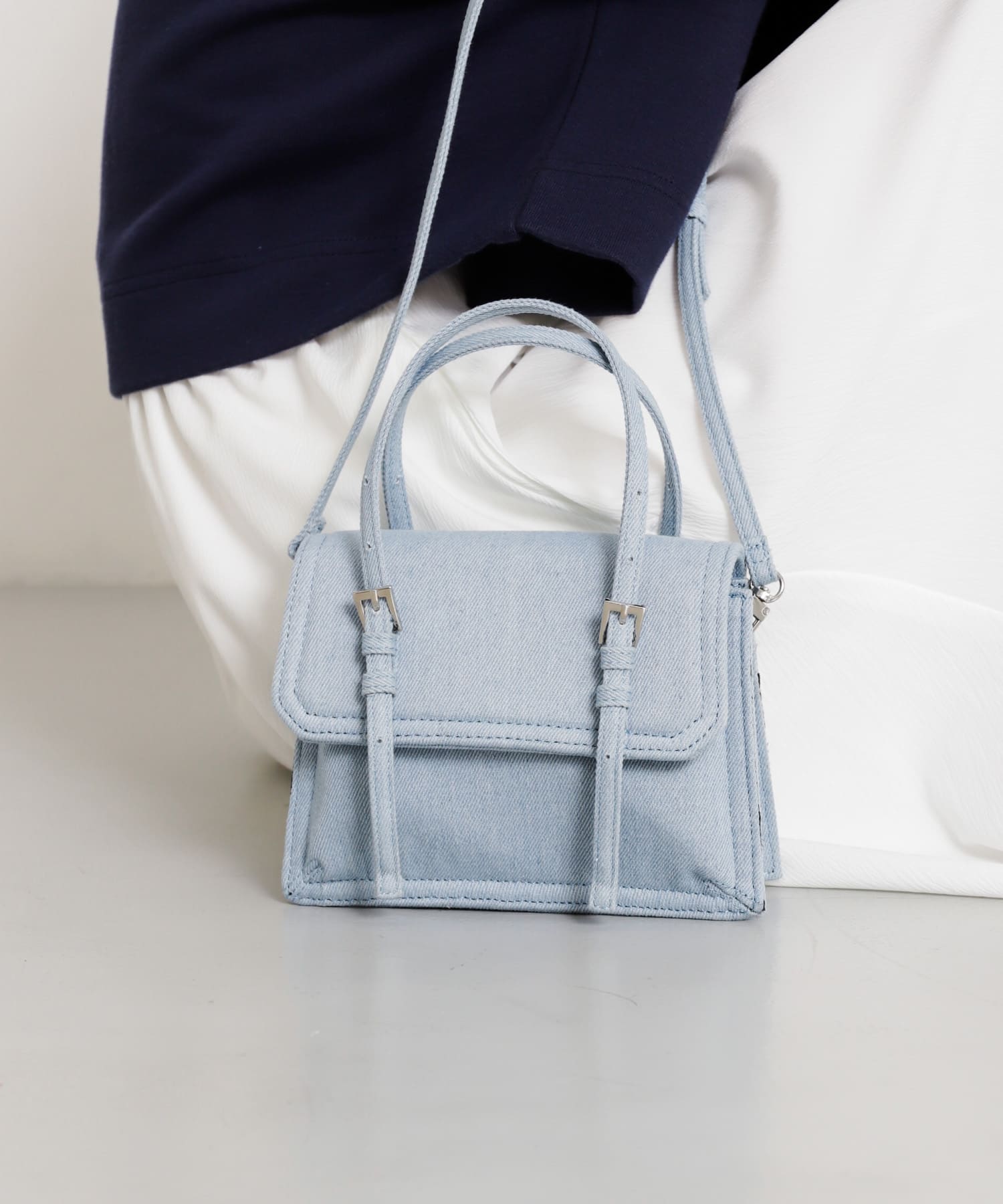 デニムショルダーバッグ L.INDIGO one