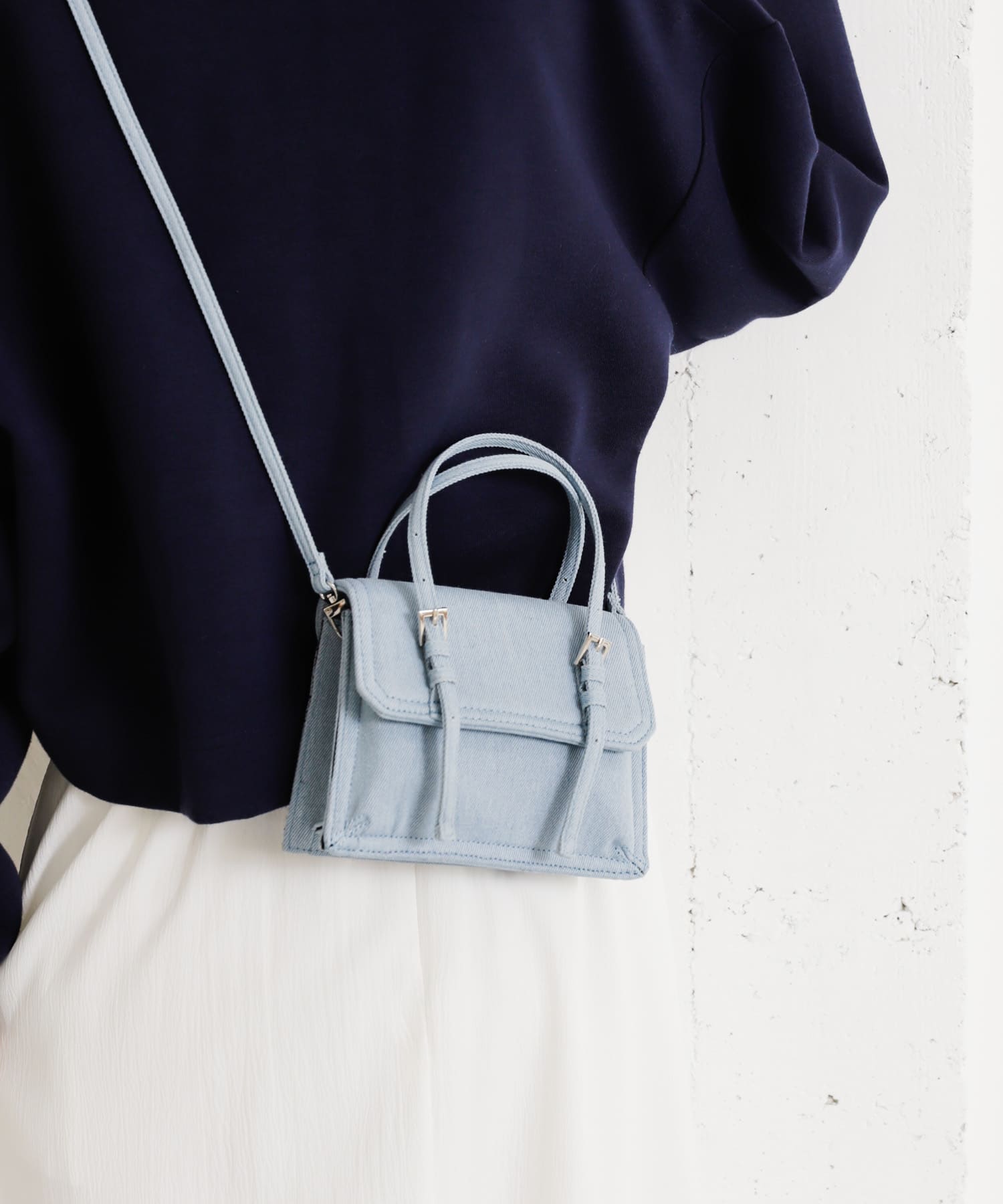 デニムショルダーバッグ L.INDIGO one
