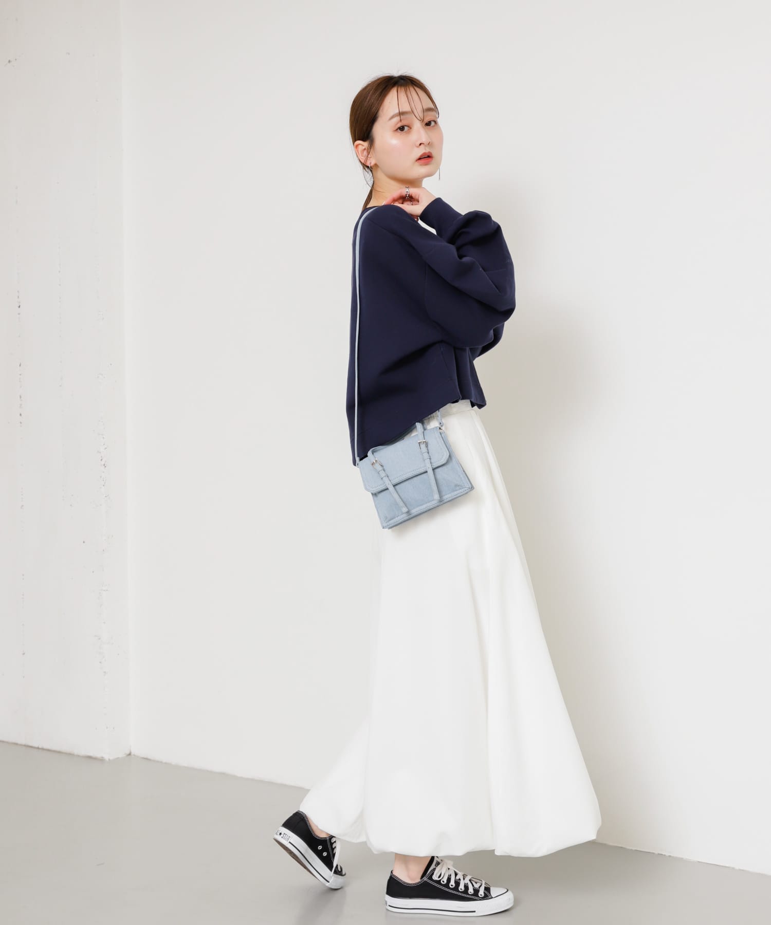 デニムショルダーバッグ L.INDIGO one