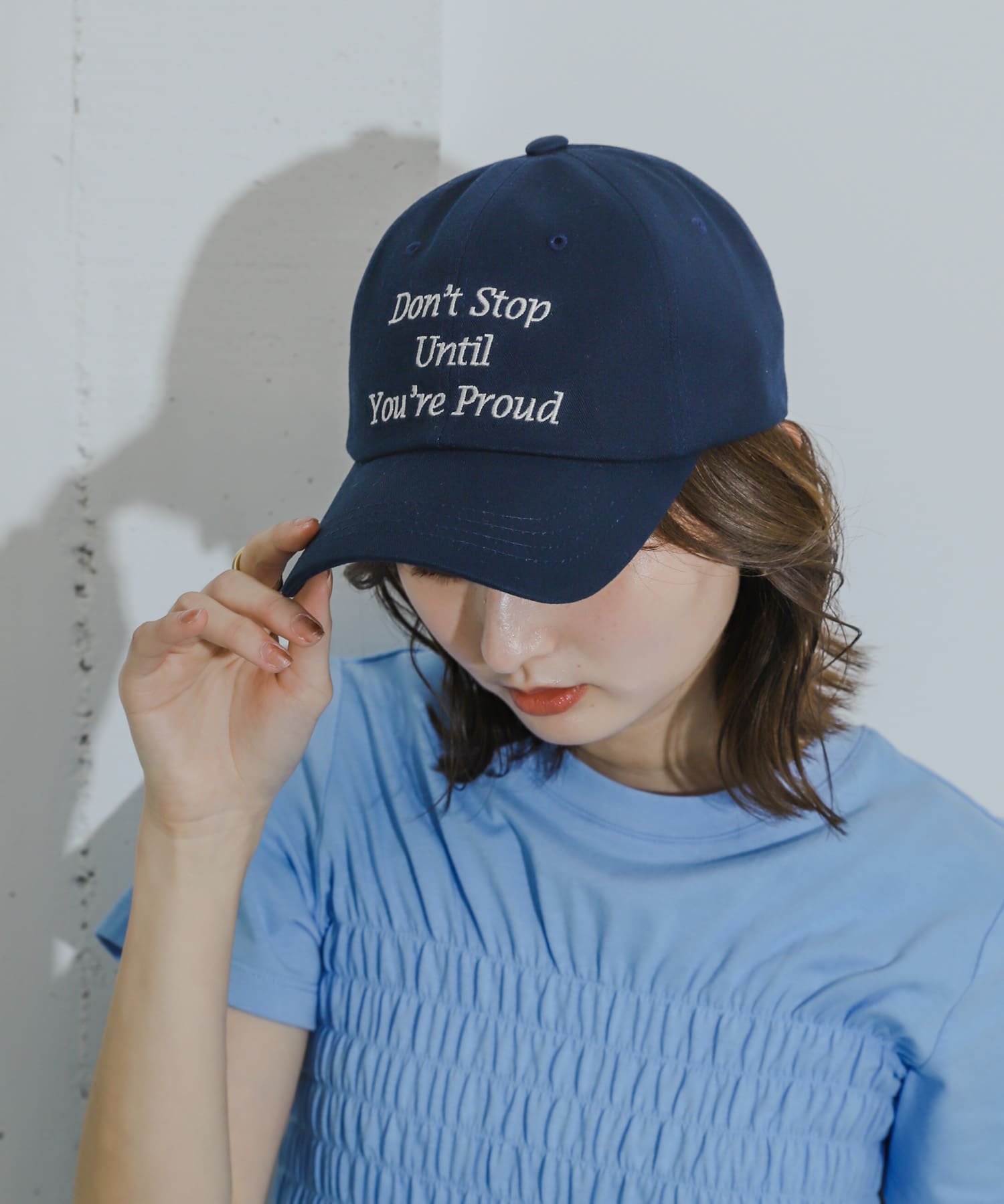 ロゴキャップ NAVY one