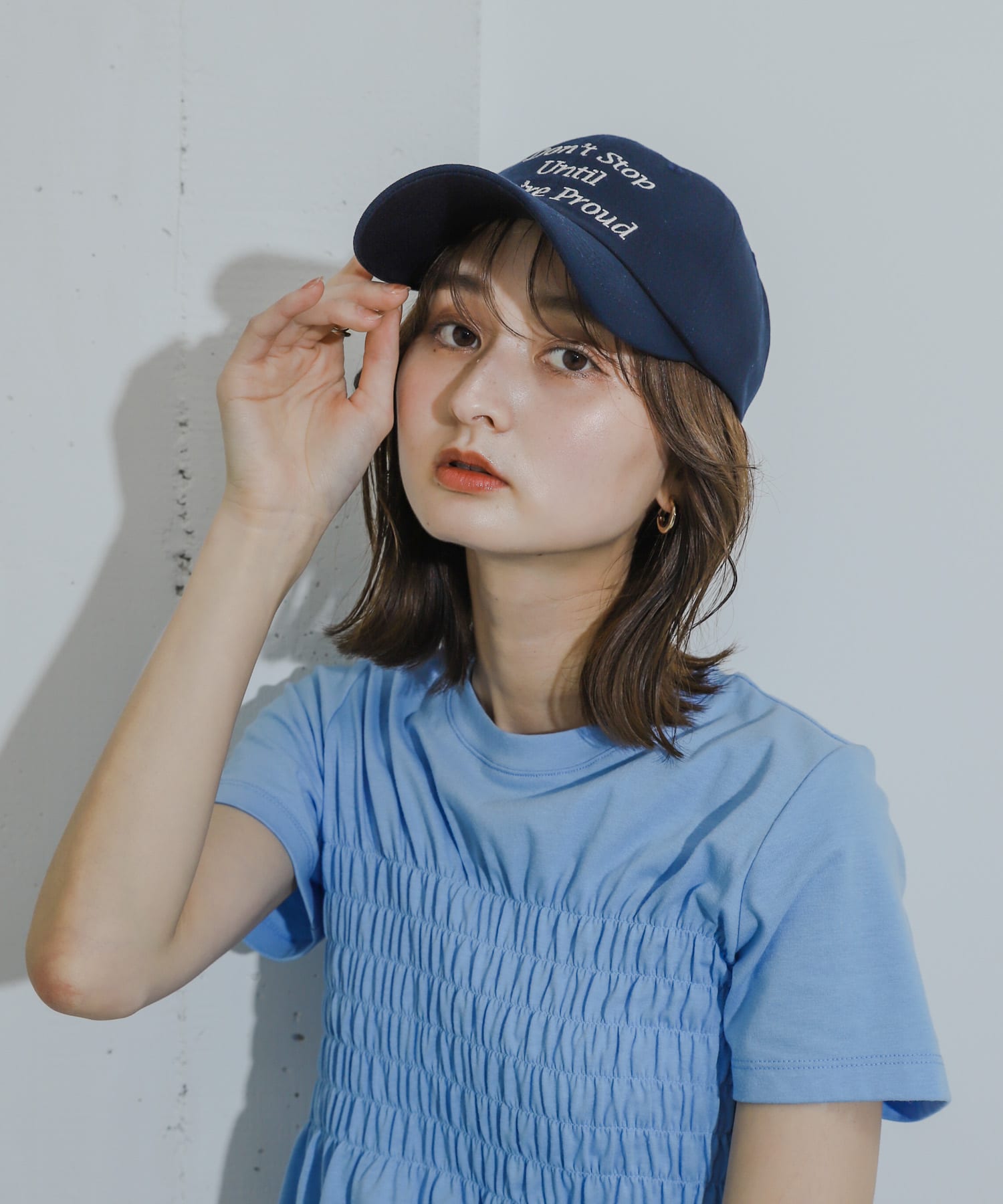 ロゴキャップ NAVY one