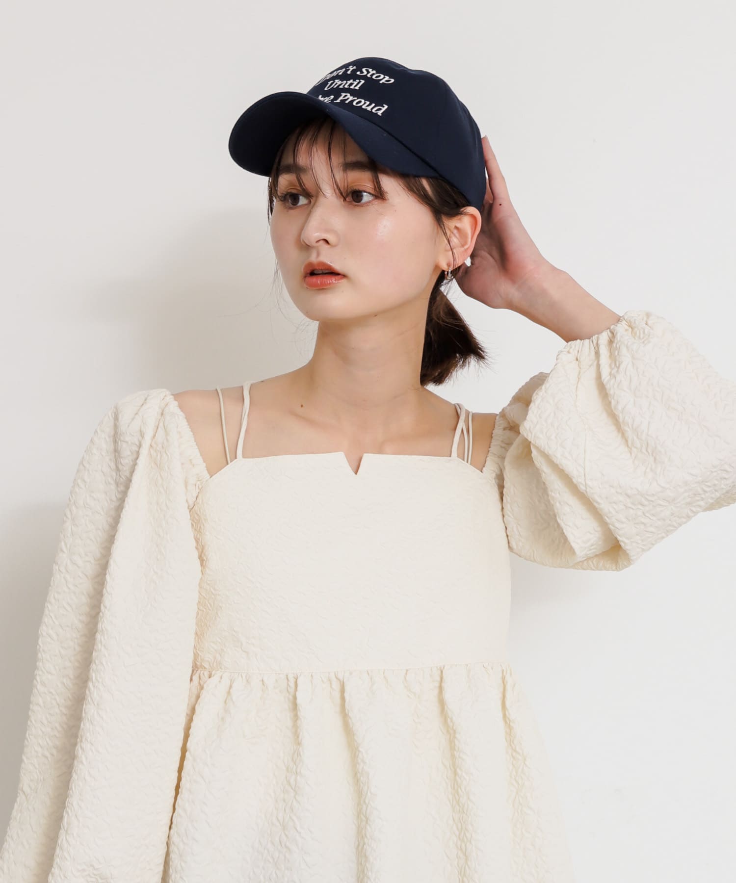 ロゴキャップ NAVY one