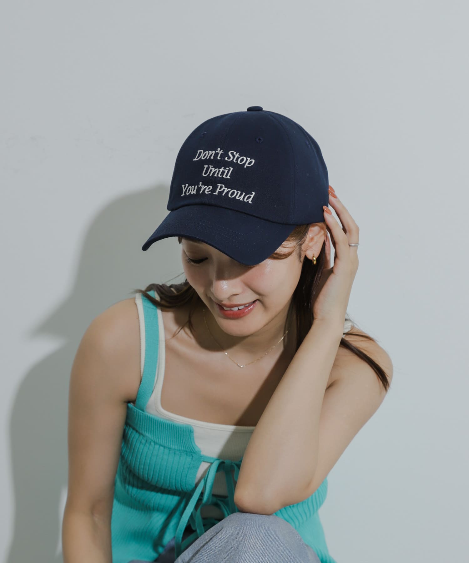ロゴキャップ NAVY one