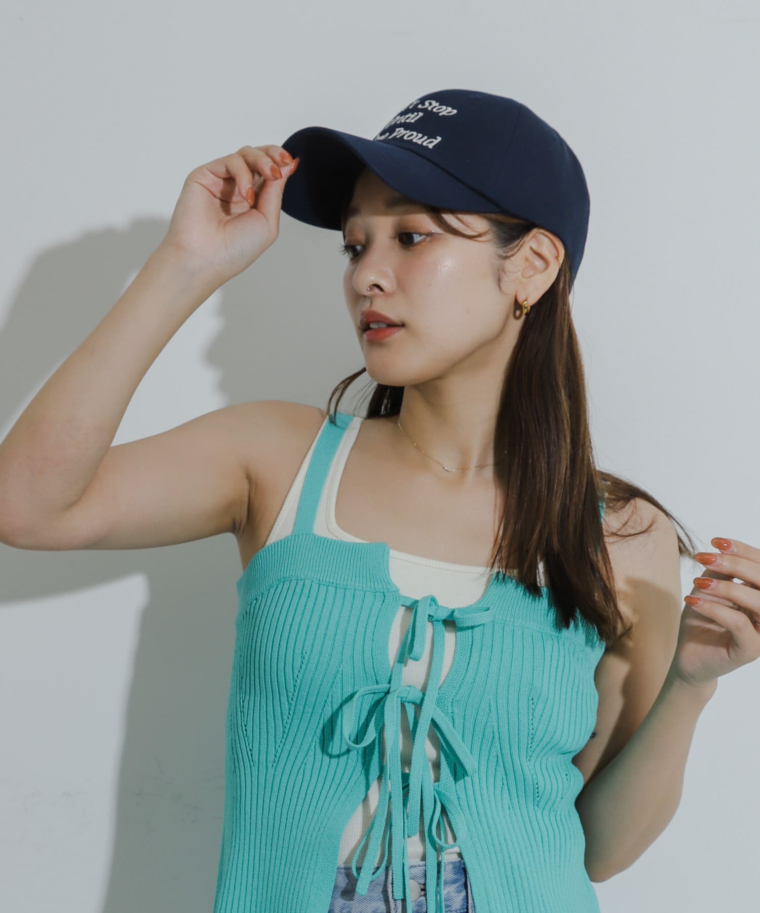 ロゴキャップ NAVY one