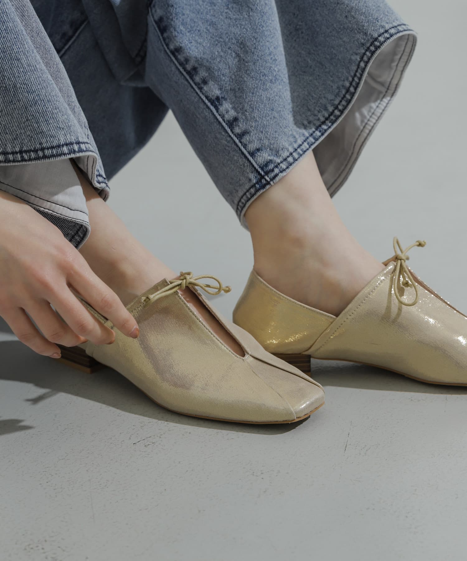 スクエアトゥレースアップシューズ(S GOLD): シューズ｜URBAN RESEARCH