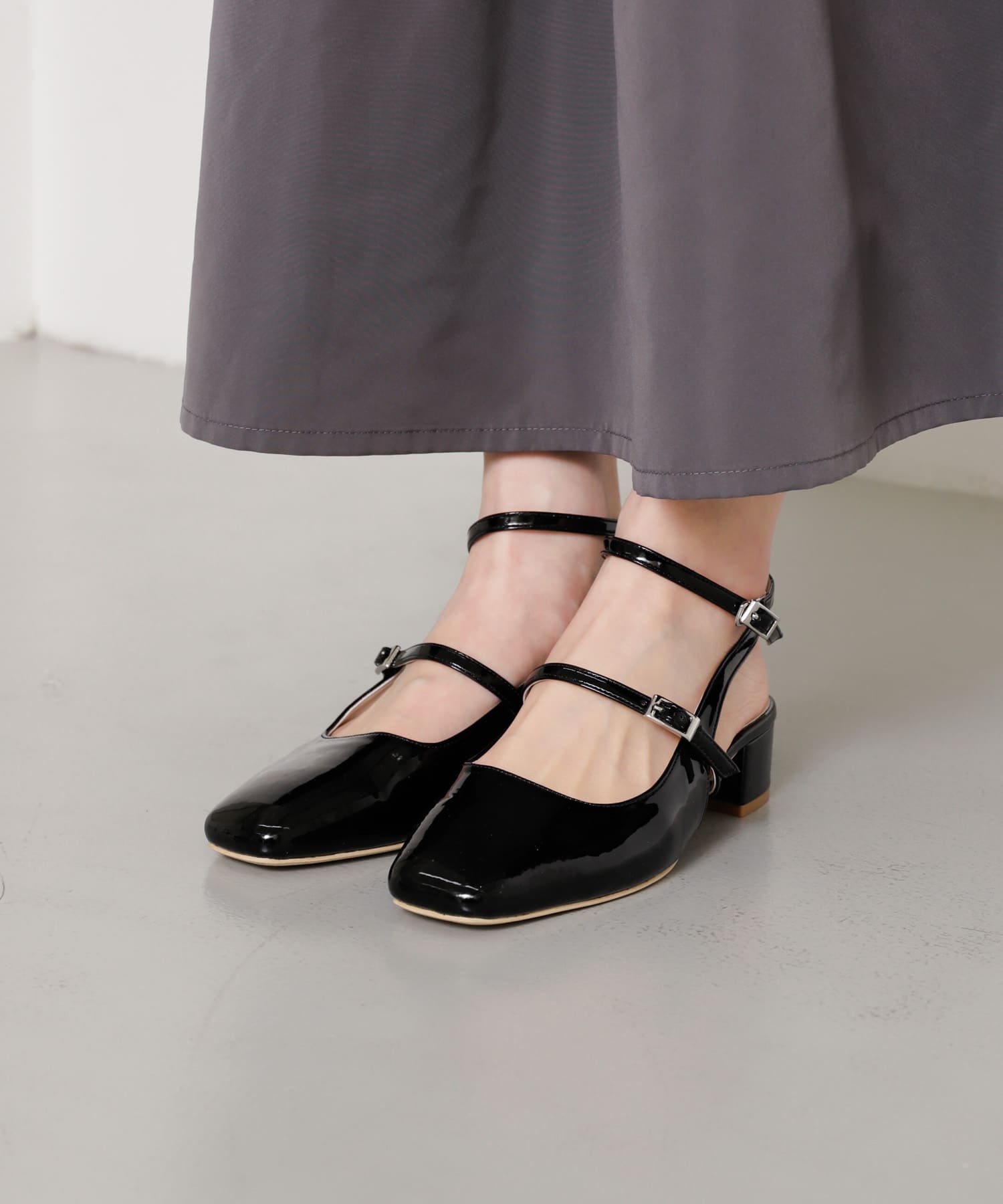 メリージェーンシューズ BLACK S