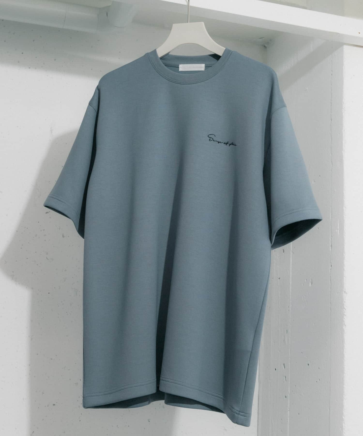 『一部WEB限定カラー』『ユニセックス』シシュウダンボールポンチショートスリーブTシャツ BLUE L