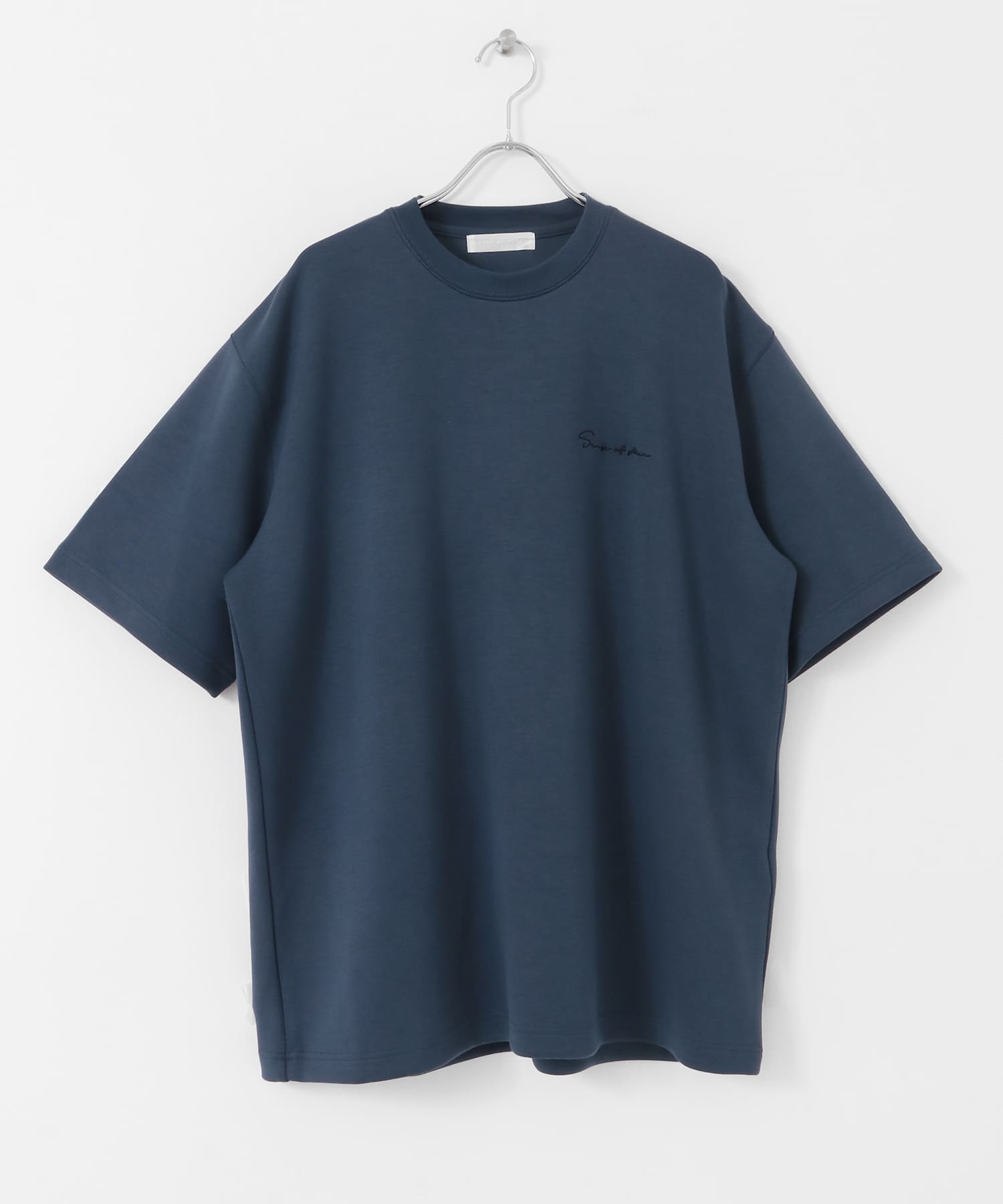 『一部WEB限定カラー』『ユニセックス』シシュウダンボールポンチショートスリーブTシャツ SMOKE BLUE M