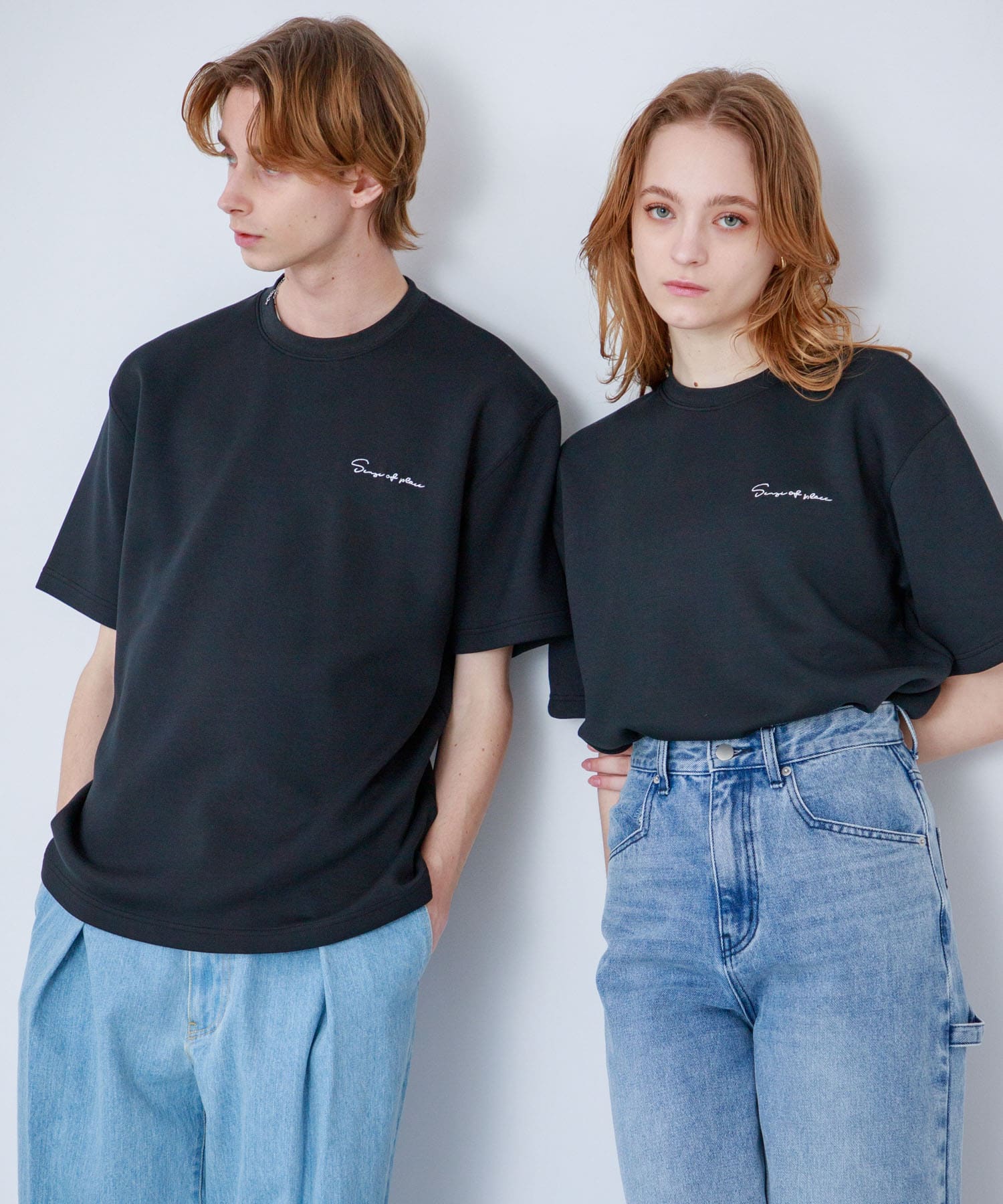 『一部WEB限定カラー』『ユニセックス』シシュウダンボールポンチショートスリーブTシャツ BLACK M